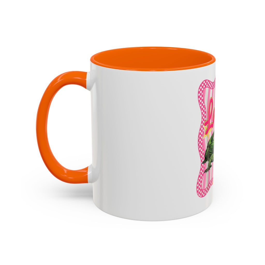 Coffee Mug - 'Later' Retro Pink Gator Accent Mug (11/15oz)
