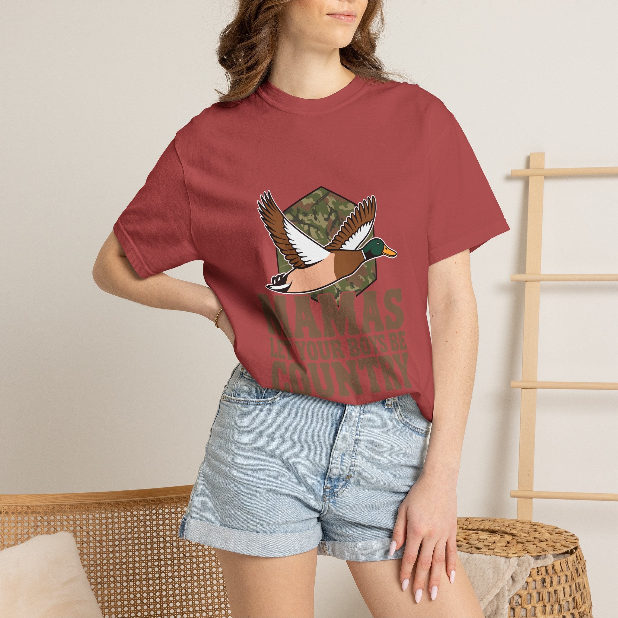 T-Shirt — “Mamas Let Your Boys Be Country” Duck Hunting Graphic Tee