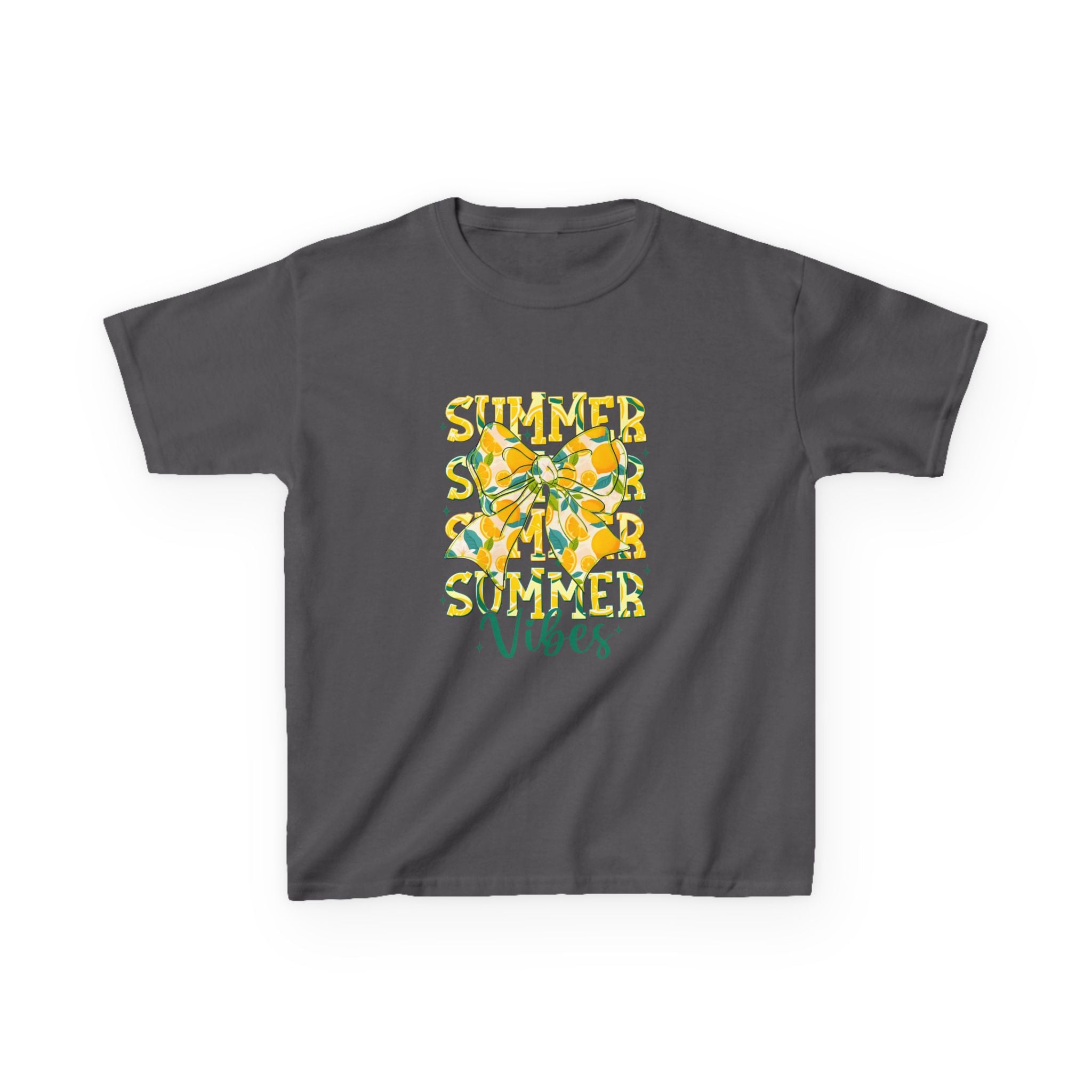 Kids Tee — "Summer Vibes" Lemon Floral Graphic