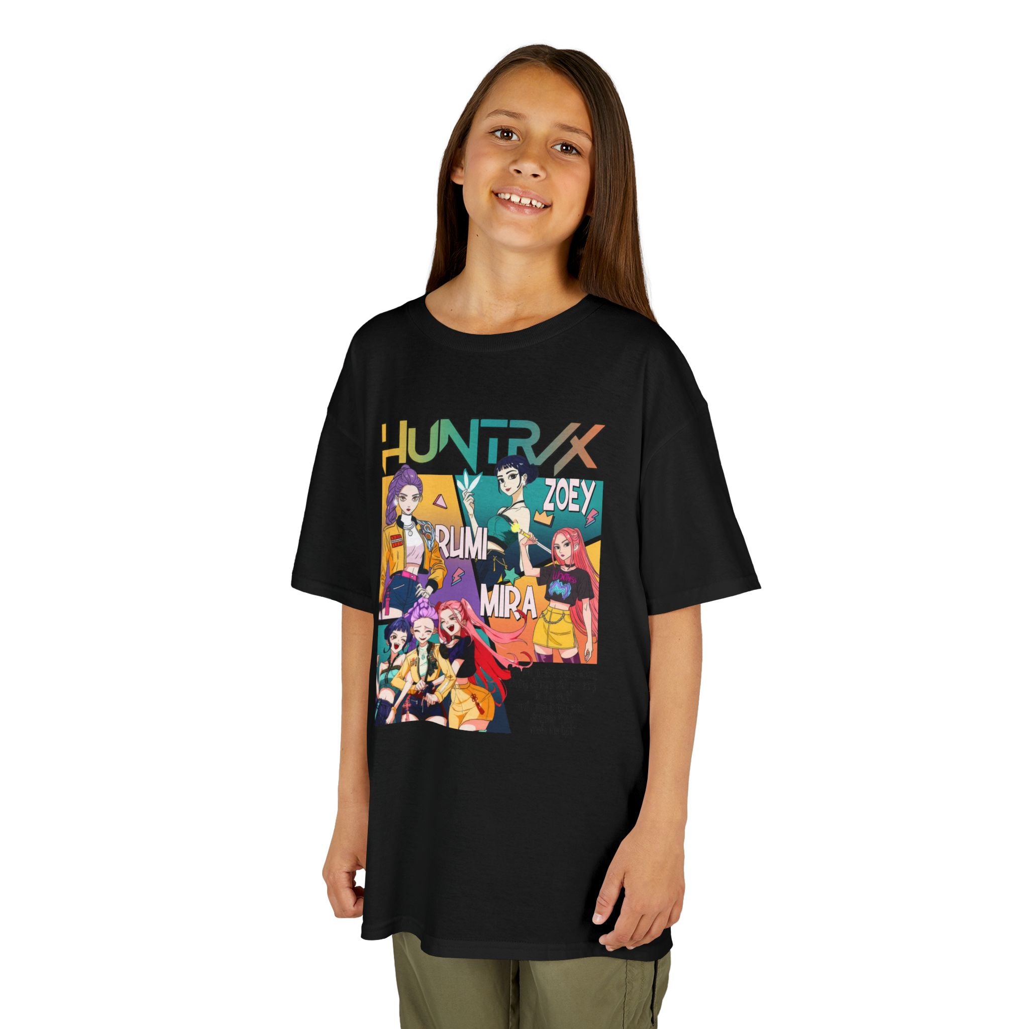 Kids Tee — Colorful Anime Character Collage (HunterX Style)