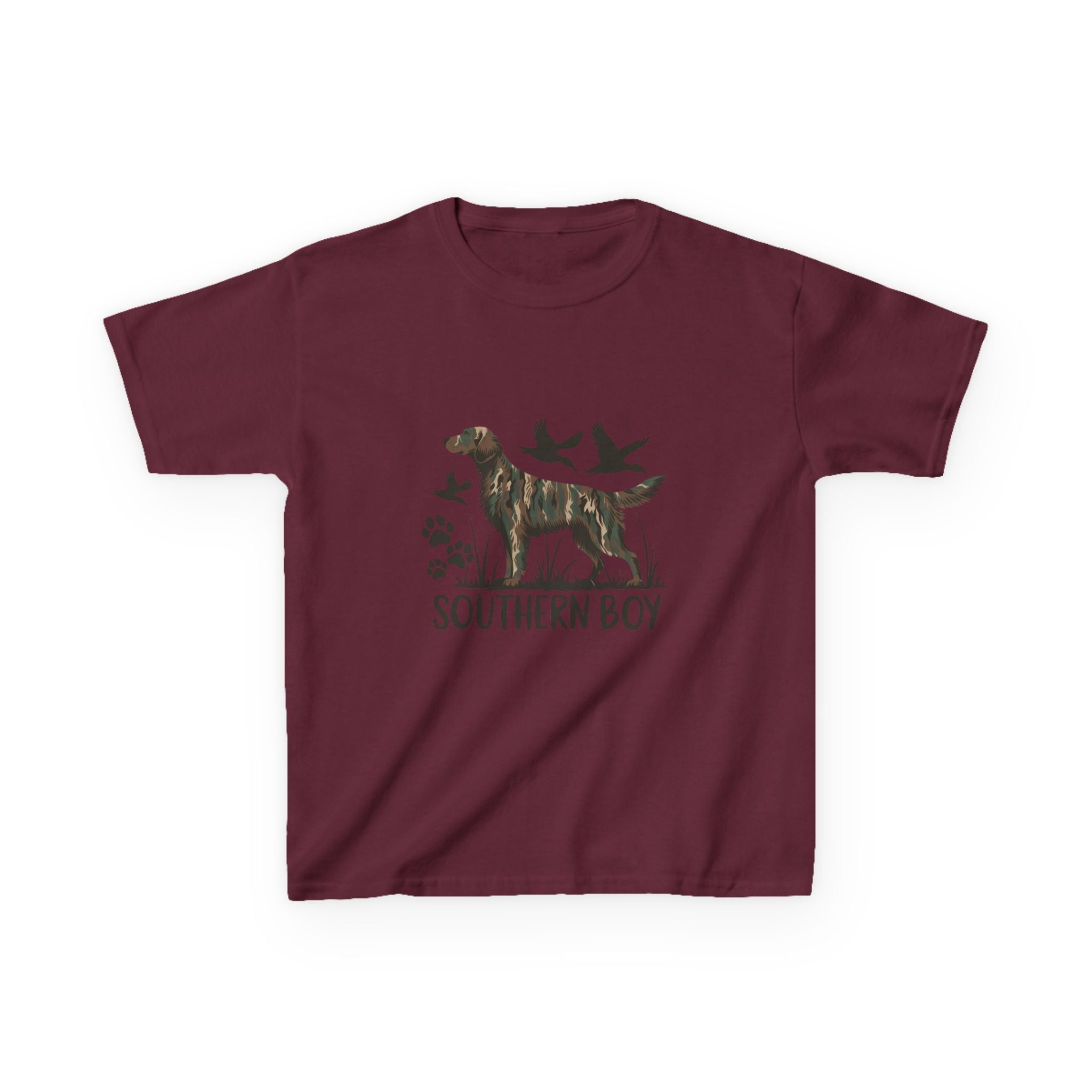 Kids 'Southern Boy' Camo Dog T-Shirt - Outdoor Hunting Puppy Tee