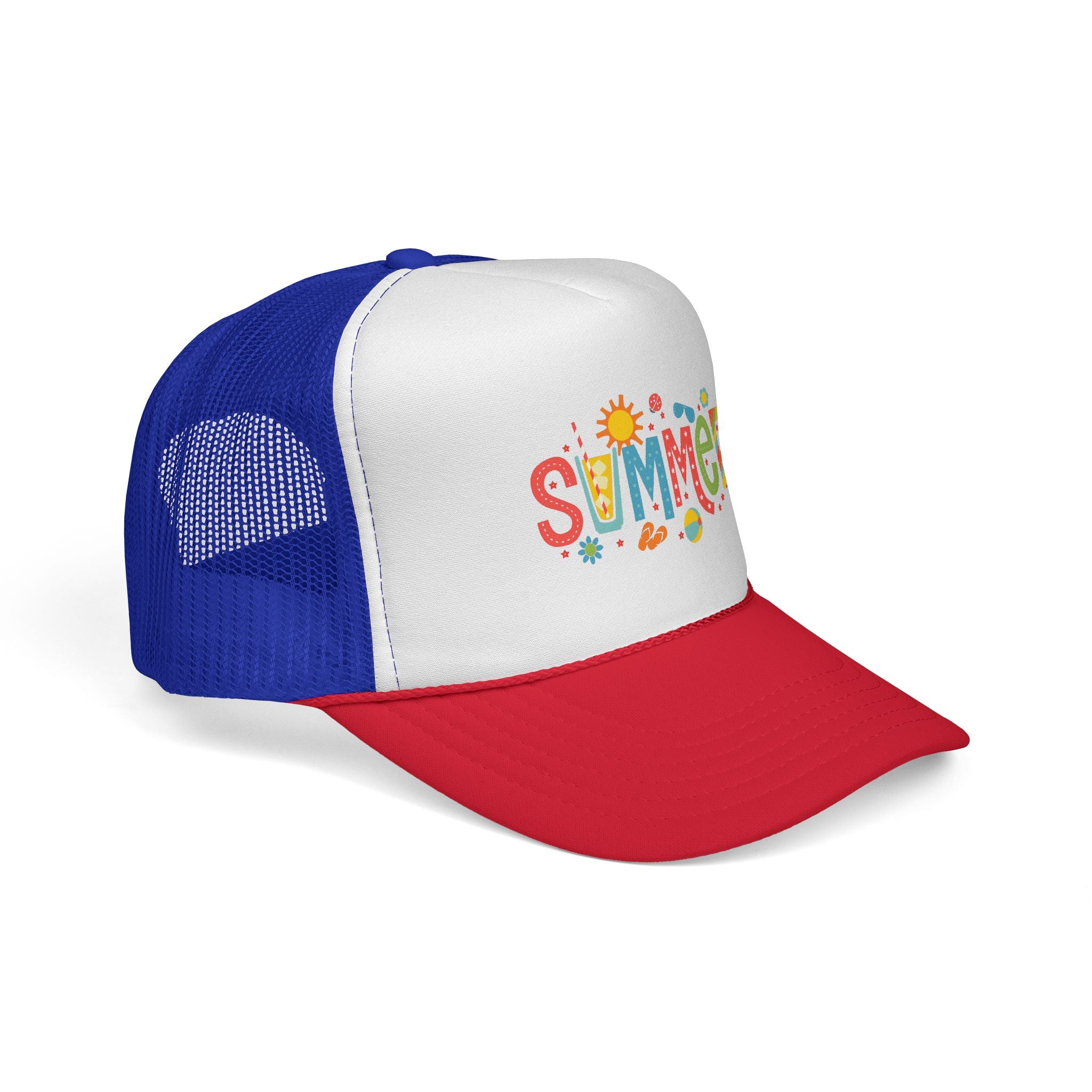 Summer Trucker Cap — Colorful Beach Vibes Hat