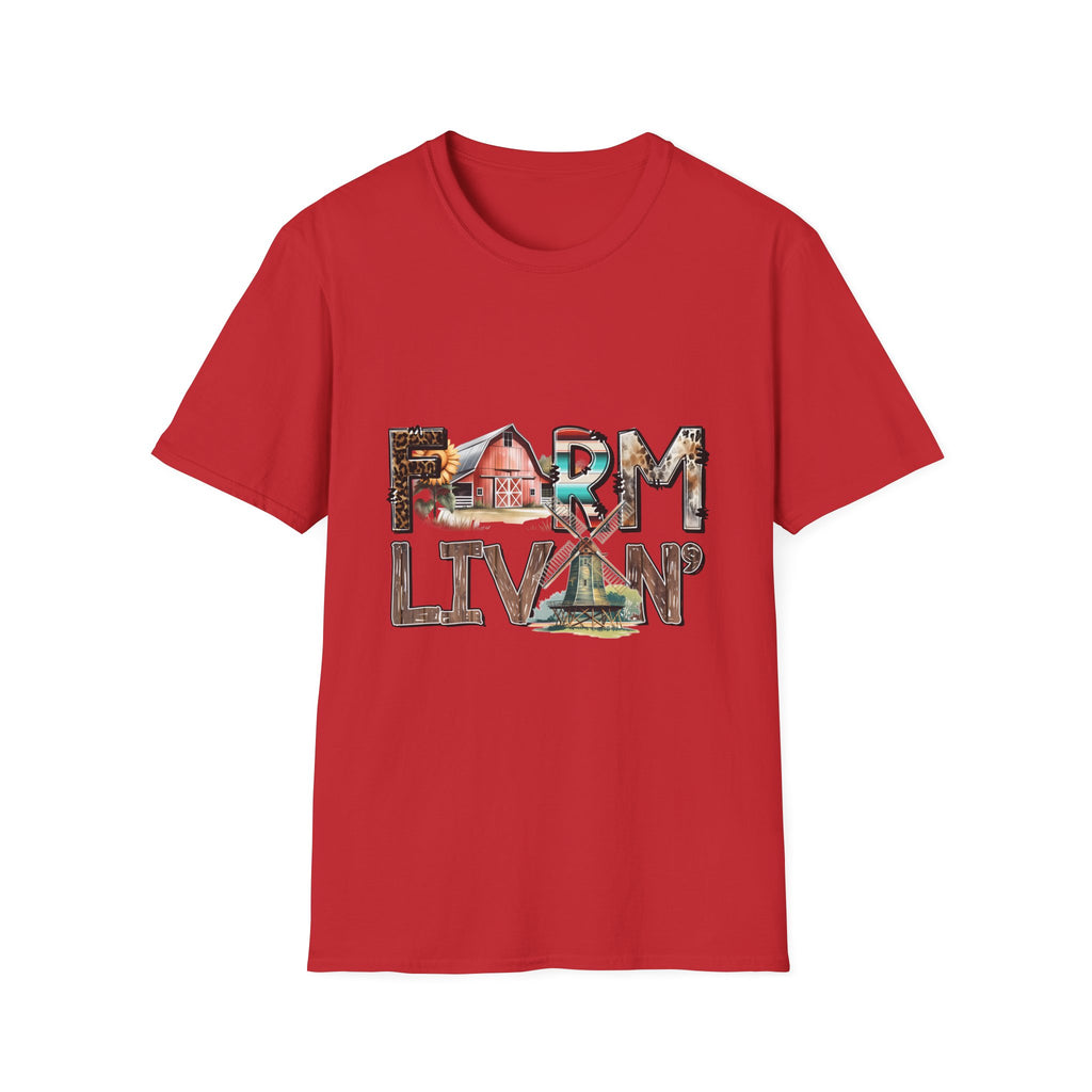 Farm Livin' Graphic T-Shirt — Rustic Barn Country Life Tee