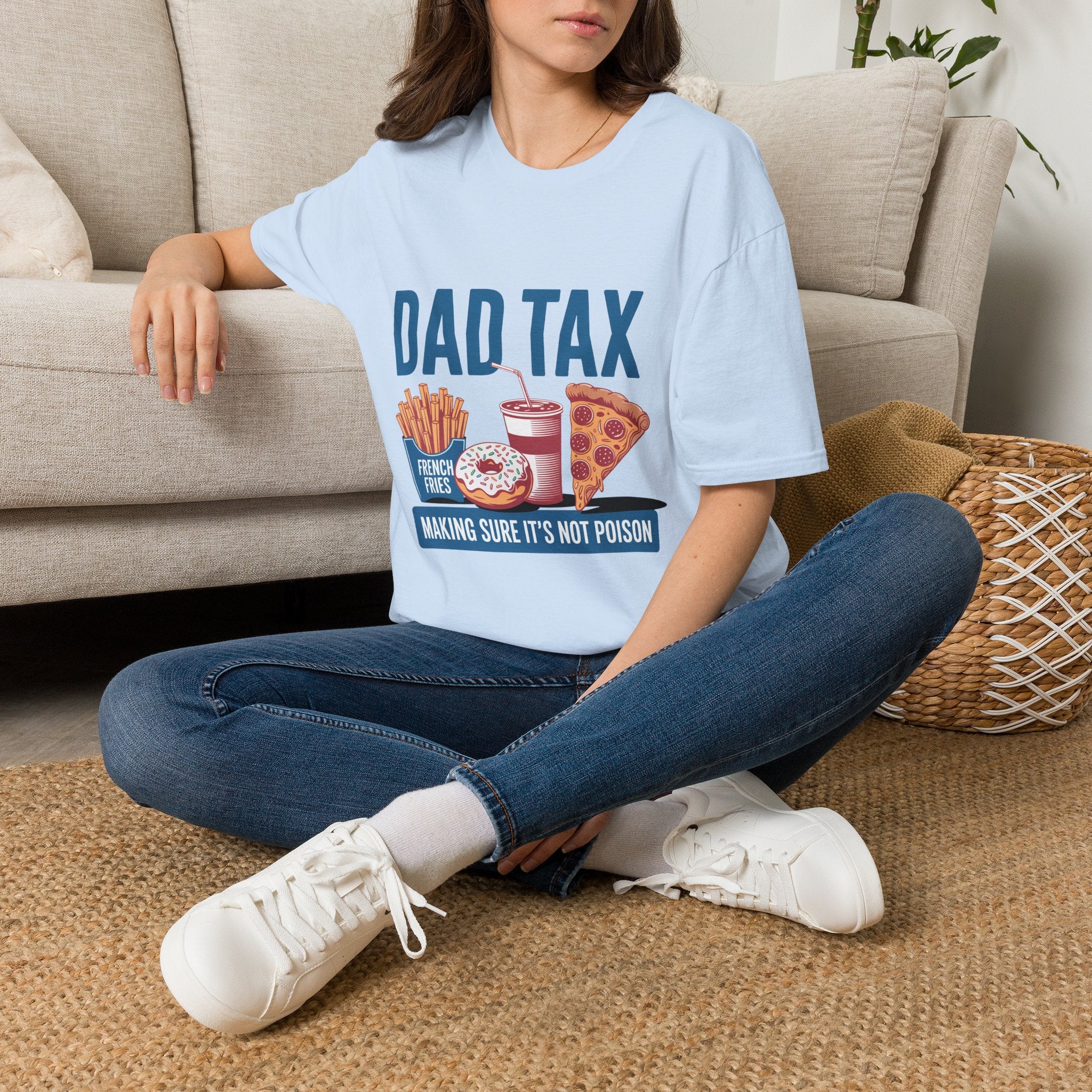 Dad Tax T-Shirt — Funny "Dad Tax" Pizza, Fries & Drink Graphic Tee for Fathers