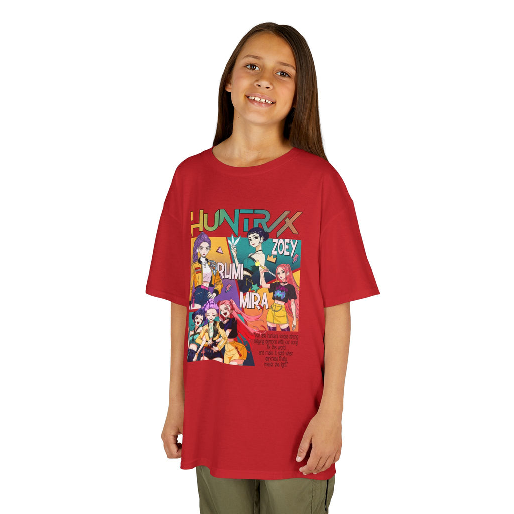 Kids Tee — Colorful Anime Character Collage (HunterX Style)