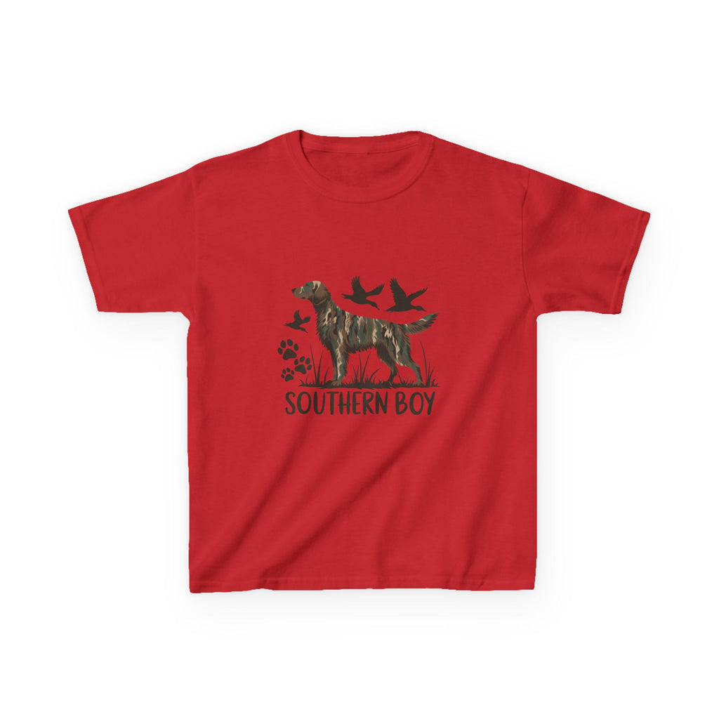 Kids 'Southern Boy' Camo Dog T-Shirt - Outdoor Hunting Puppy Tee