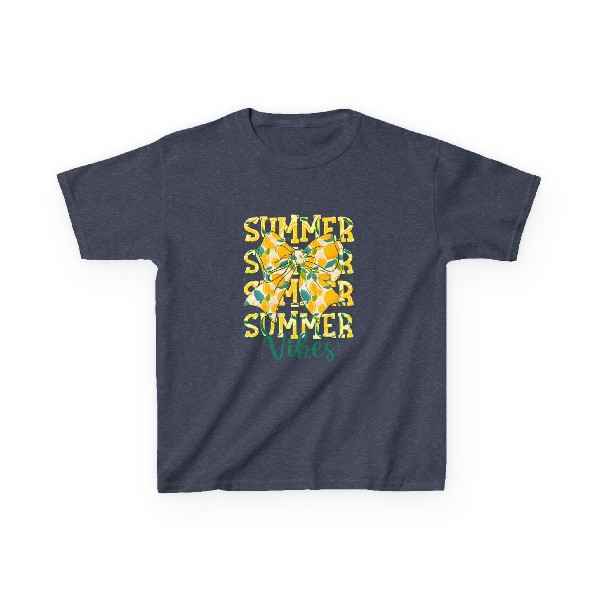 Kids Tee — "Summer Vibes" Lemon Floral Graphic