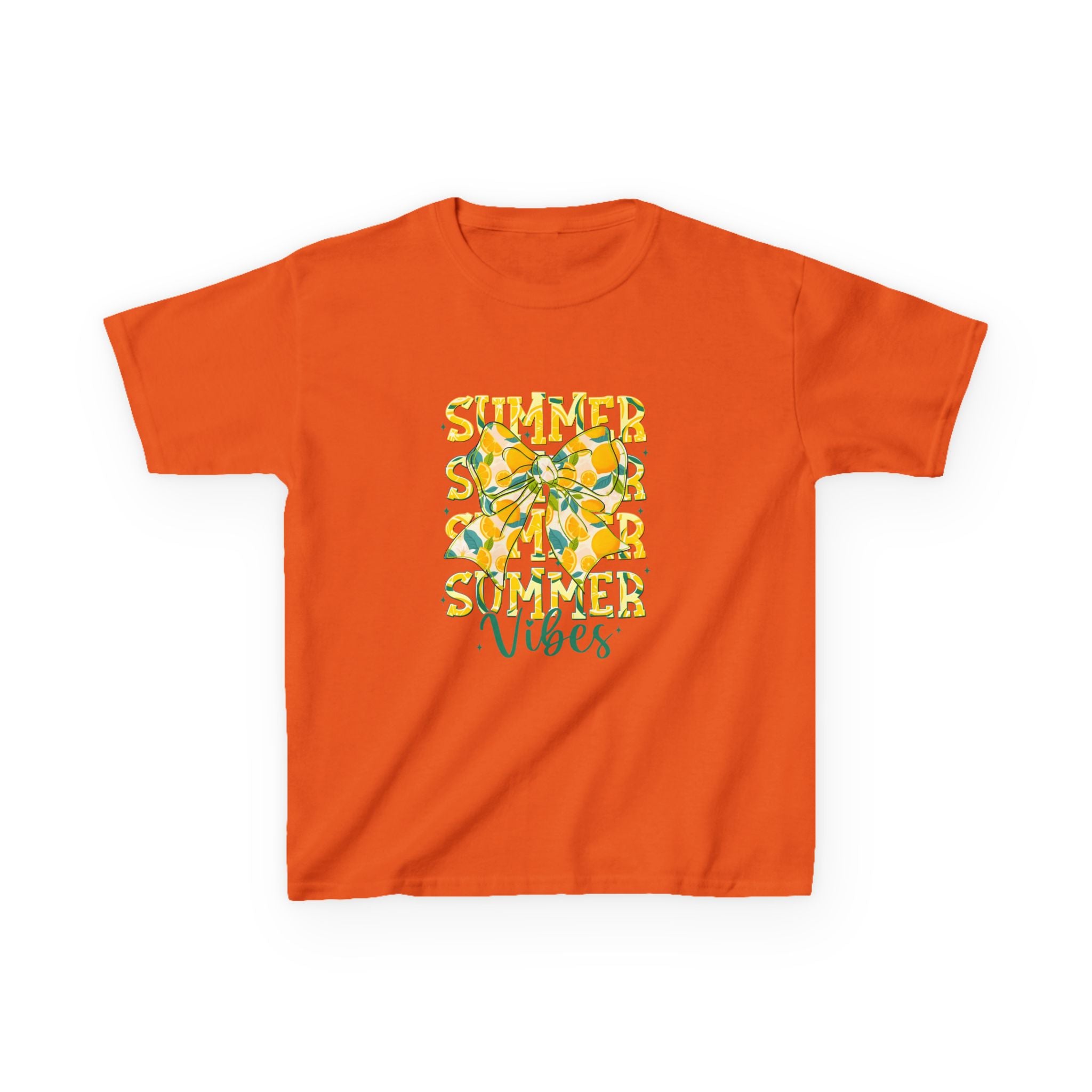 Kids Tee — "Summer Vibes" Lemon Floral Graphic