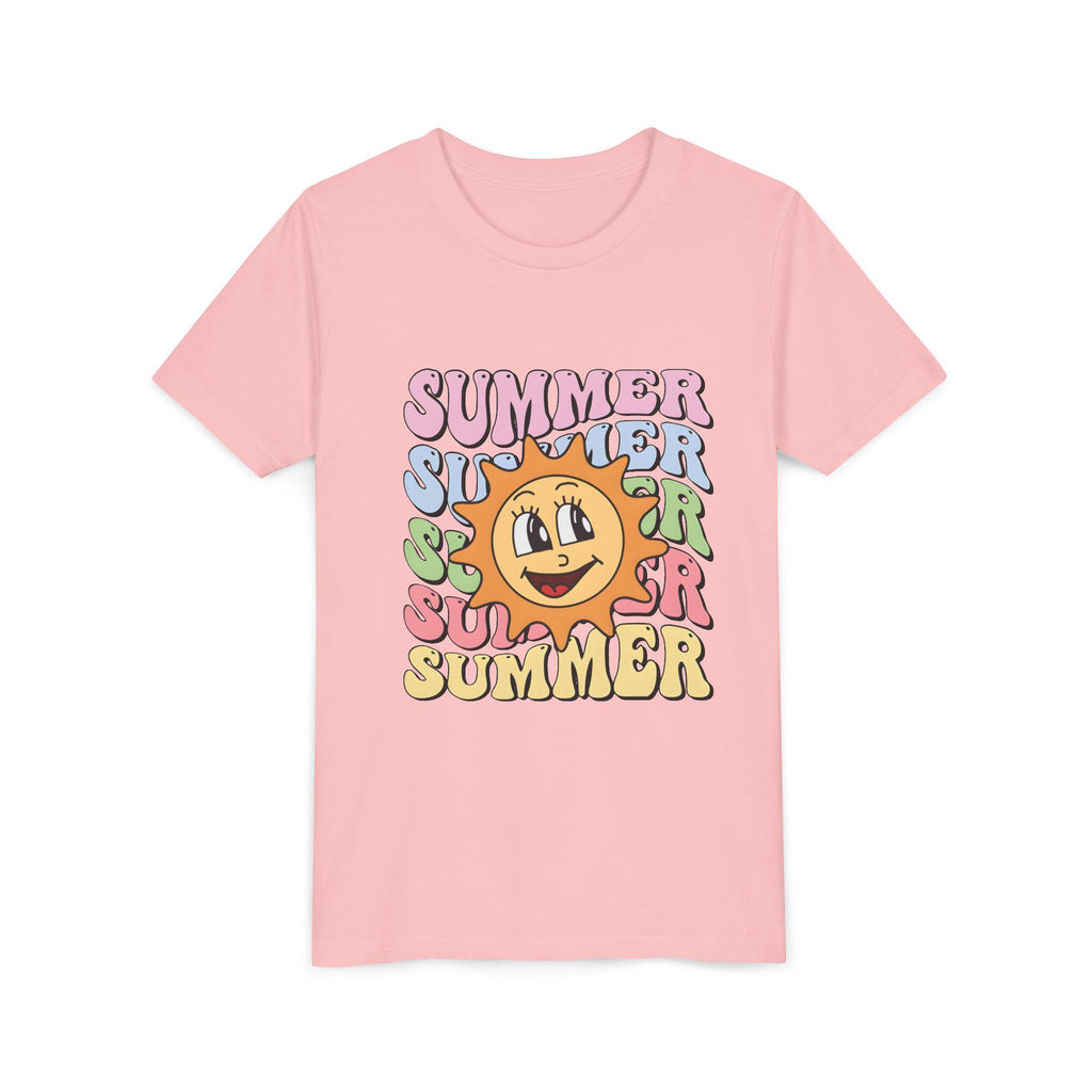 Youth Tee – Retro Happy Sun “Summer” Graphic Kids T-Shirt