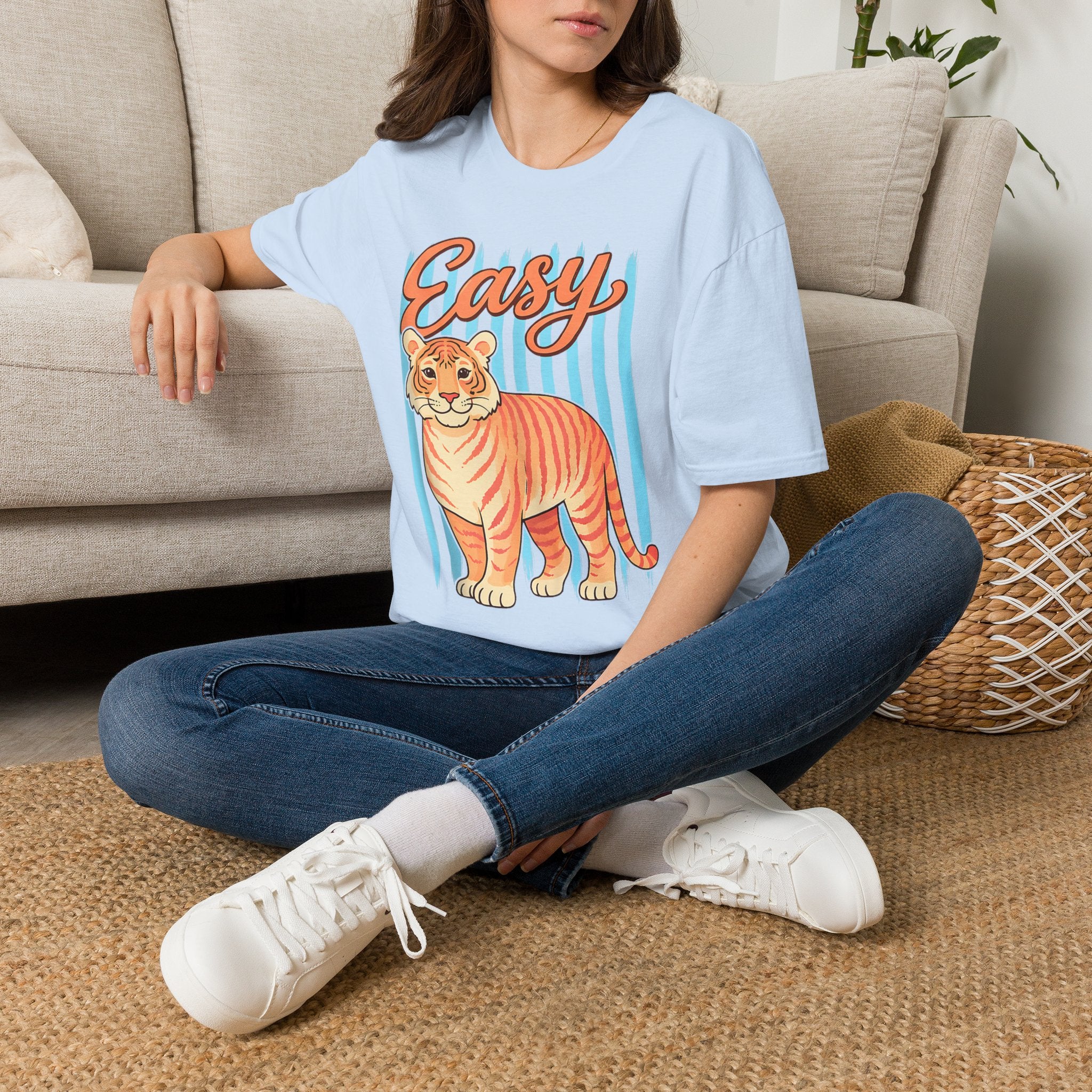 Easy Tiger T-Shirt — Retro Stripe Graphic Tee