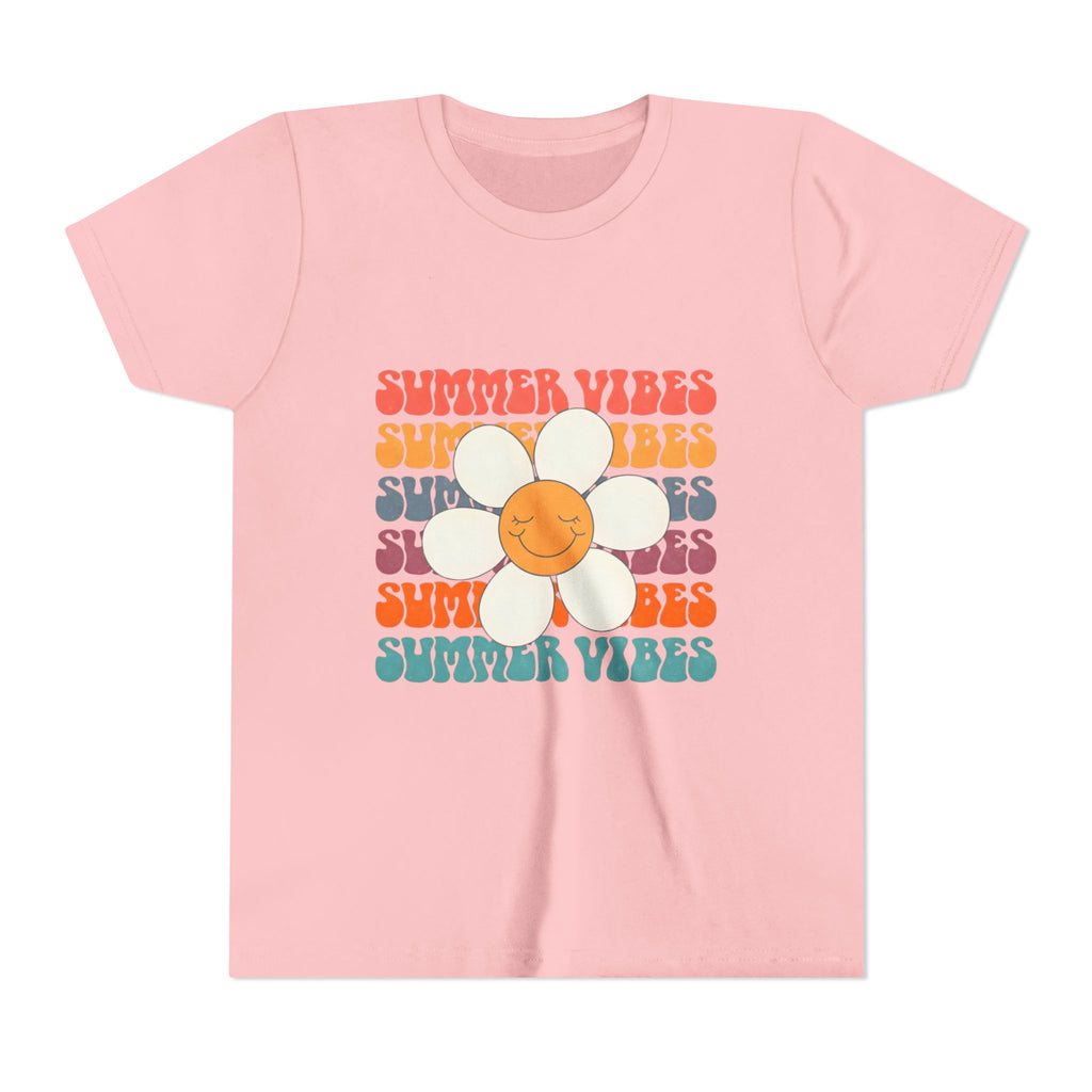 Youth Tee - "Summer Vibes" Retro Daisy Graphic