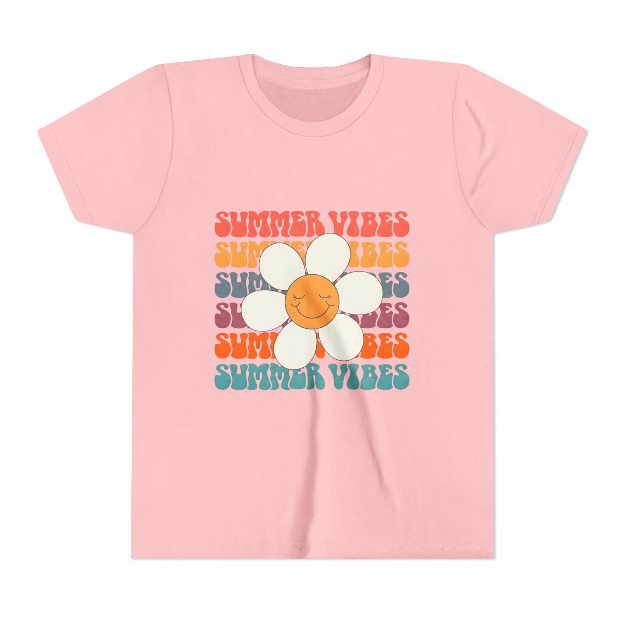 Youth Tee - "Summer Vibes" Retro Daisy Graphic