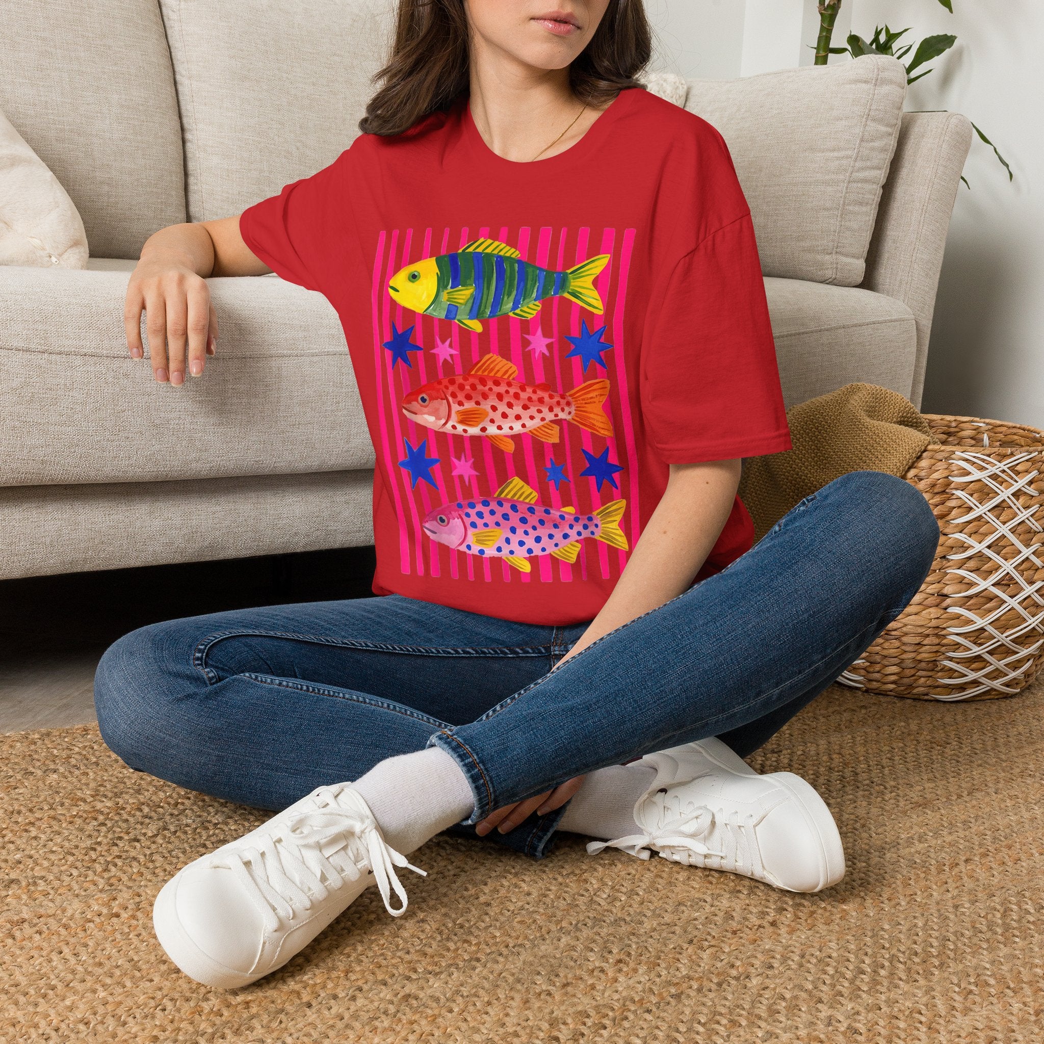 T-Shirt — Colorful Tropical Fish Graphic Tee