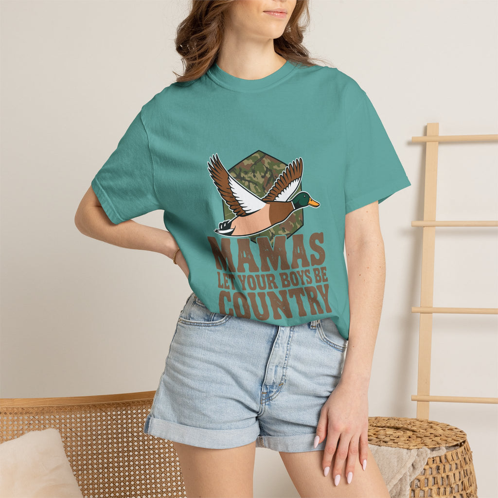 T-Shirt — “Mamas Let Your Boys Be Country” Duck Hunting Graphic Tee