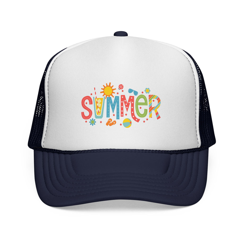 Summer Trucker Cap — Colorful Beach Vibes Hat
