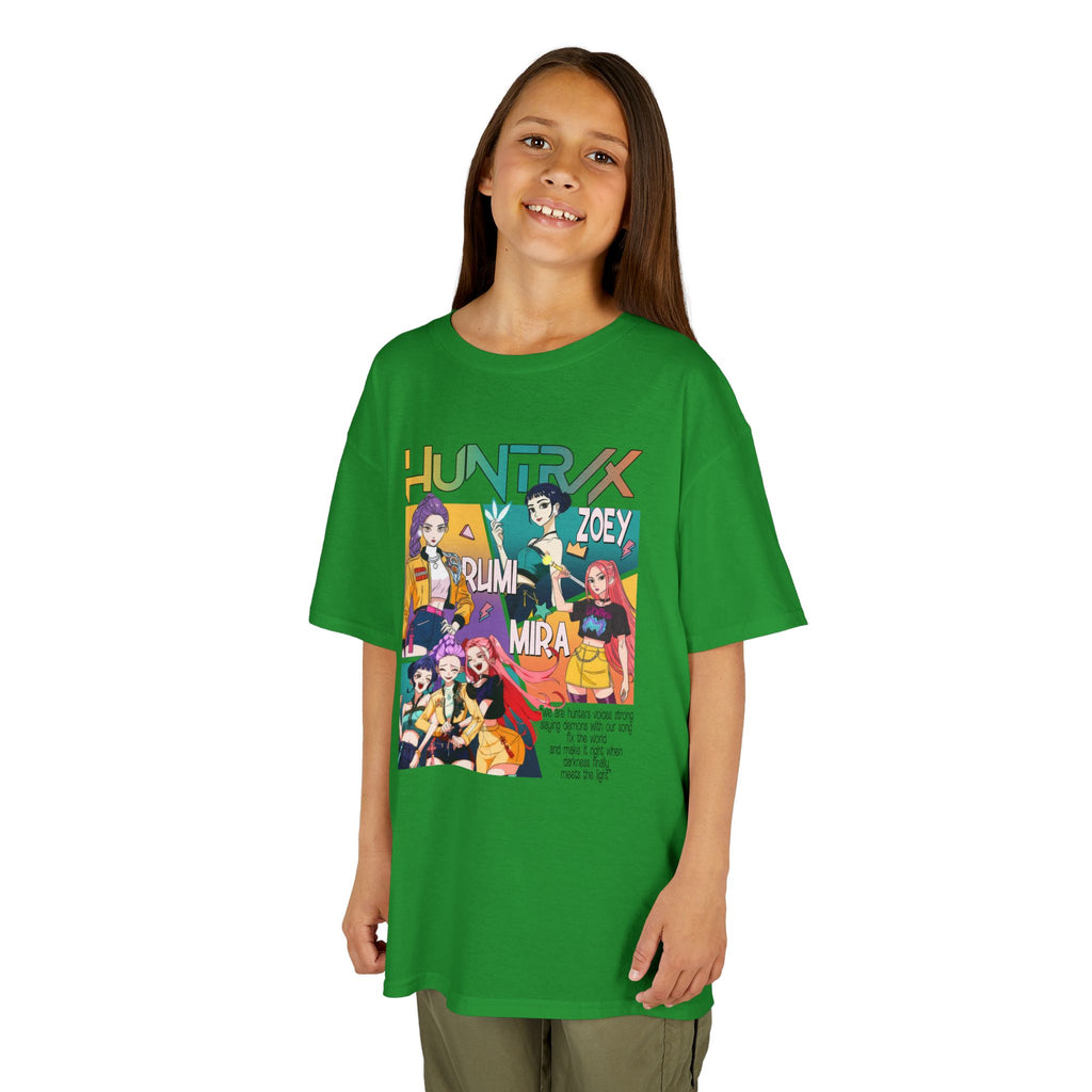 Kids Tee — Colorful Anime Character Collage (HunterX Style)