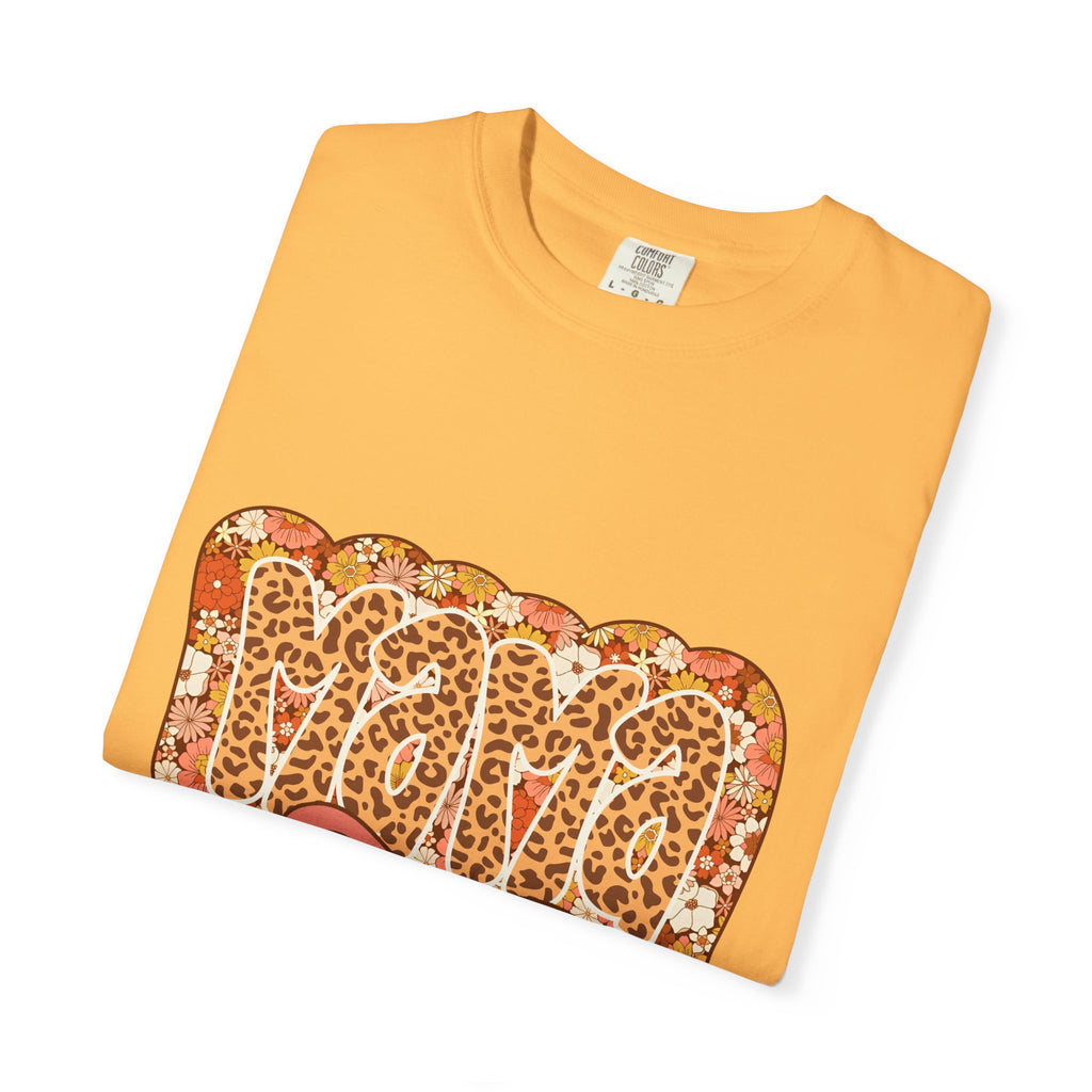 Mama Floral Bonnet T-Shirt Comfort Colors® Leopard Print Mama Shirt,Coquette Bow Mom T-shirt,Mother's Day Gift,Gift for New Mom