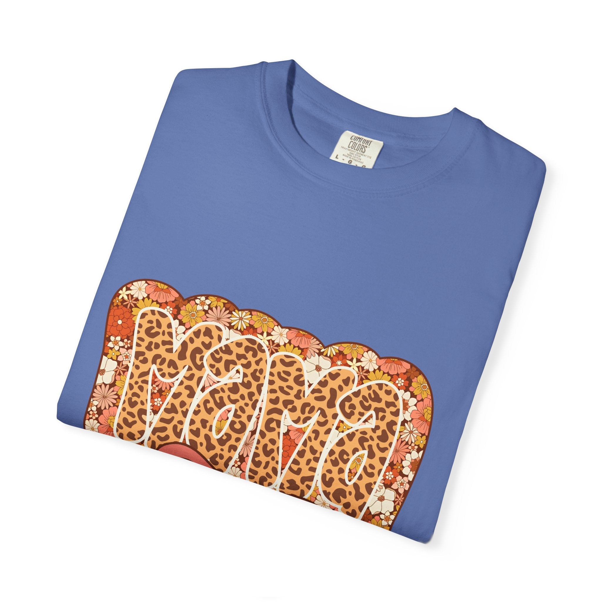 Mama Floral Bonnet T-Shirt Comfort Colors® Leopard Print Mama Shirt,Coquette Bow Mom T-shirt,Mother's Day Gift,Gift for New Mom