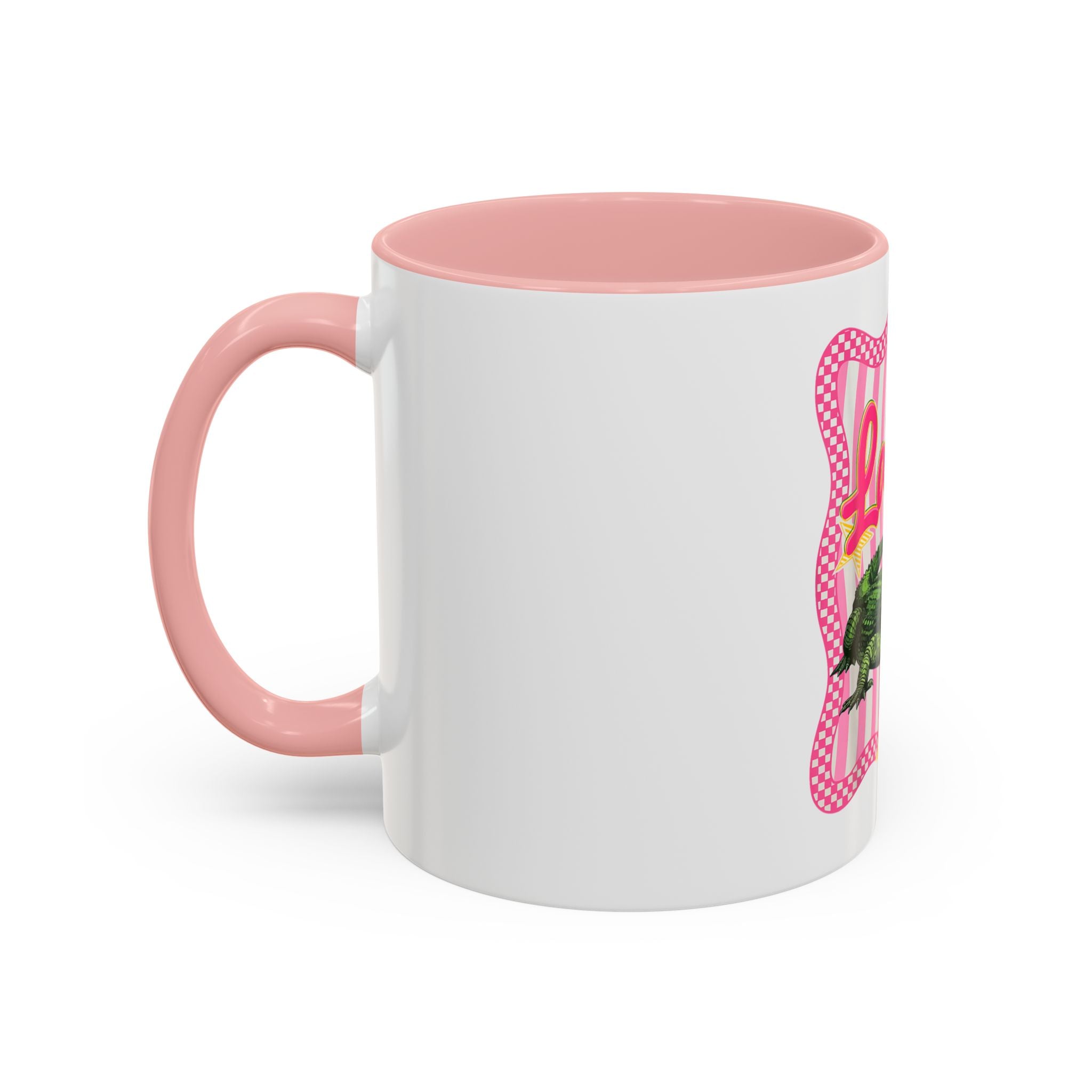 Coffee Mug - 'Later' Retro Pink Gator Accent Mug (11/15oz)