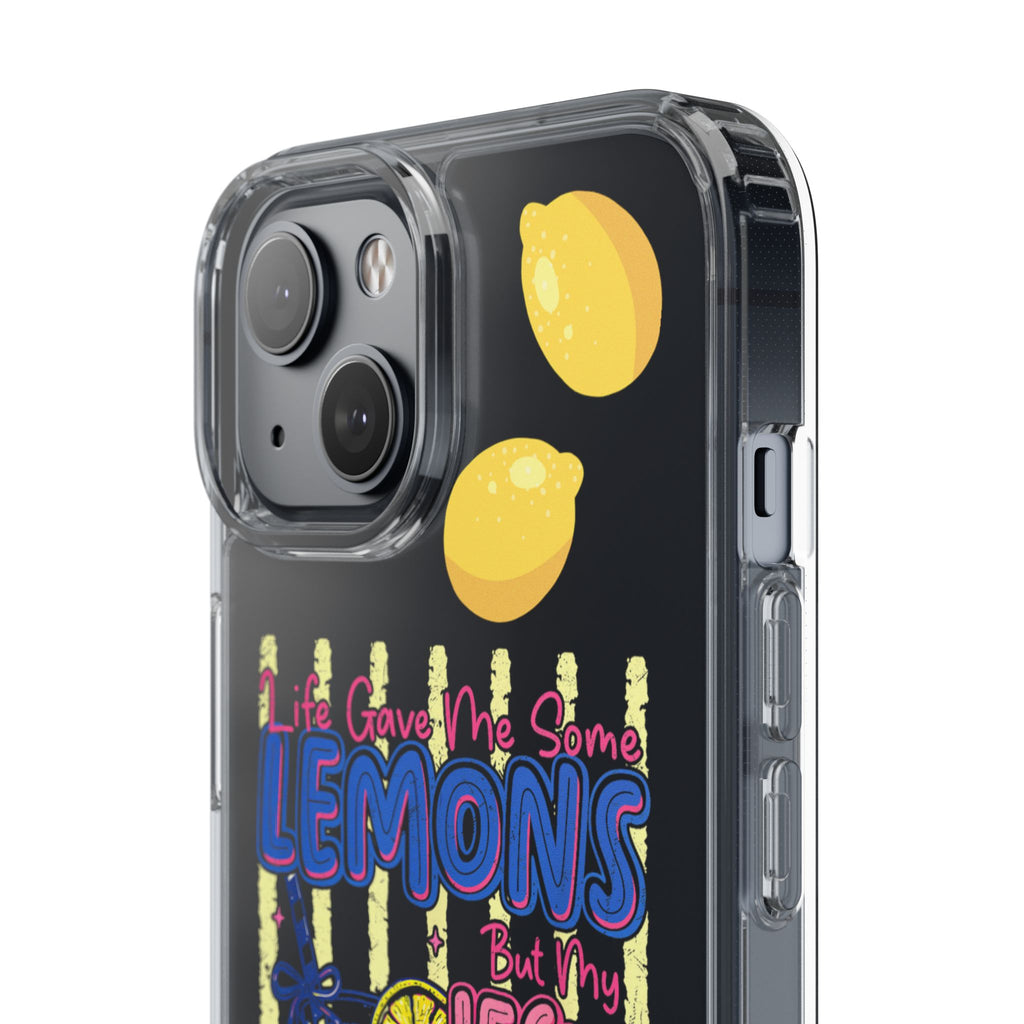 Clear Phone Case — “Life Gave Me Some Lemons But My Jesus Made Me Lemonade” Inspirational Lemon Design