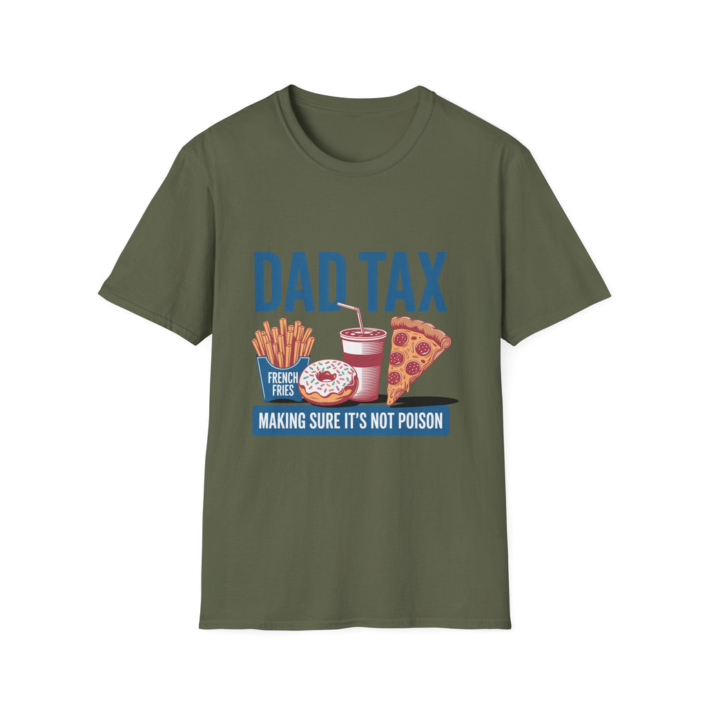Dad Tax T-Shirt — Funny "Dad Tax" Pizza, Fries & Drink Graphic Tee for Fathers
