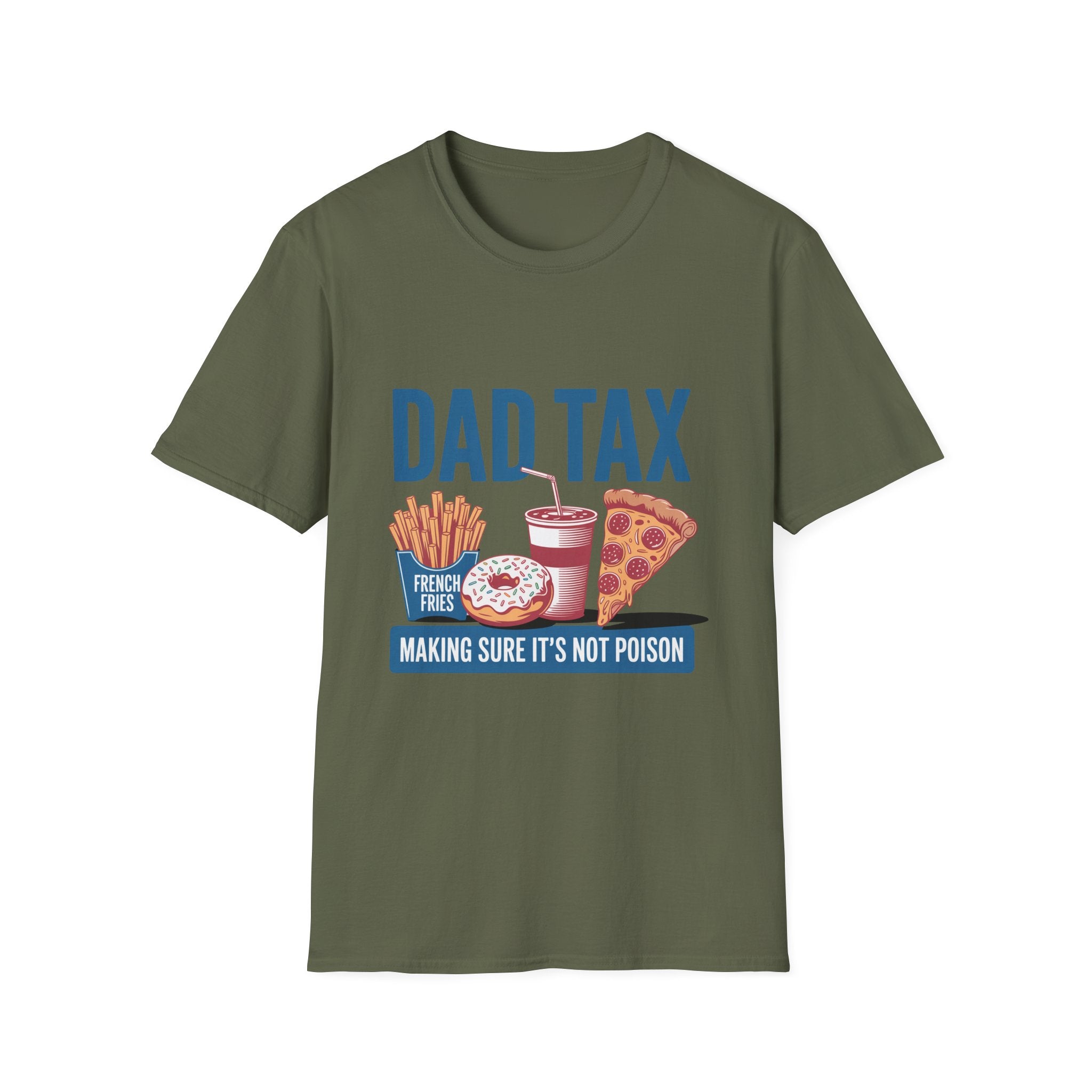 Dad Tax T-Shirt — Funny "Dad Tax" Pizza, Fries & Drink Graphic Tee for Fathers