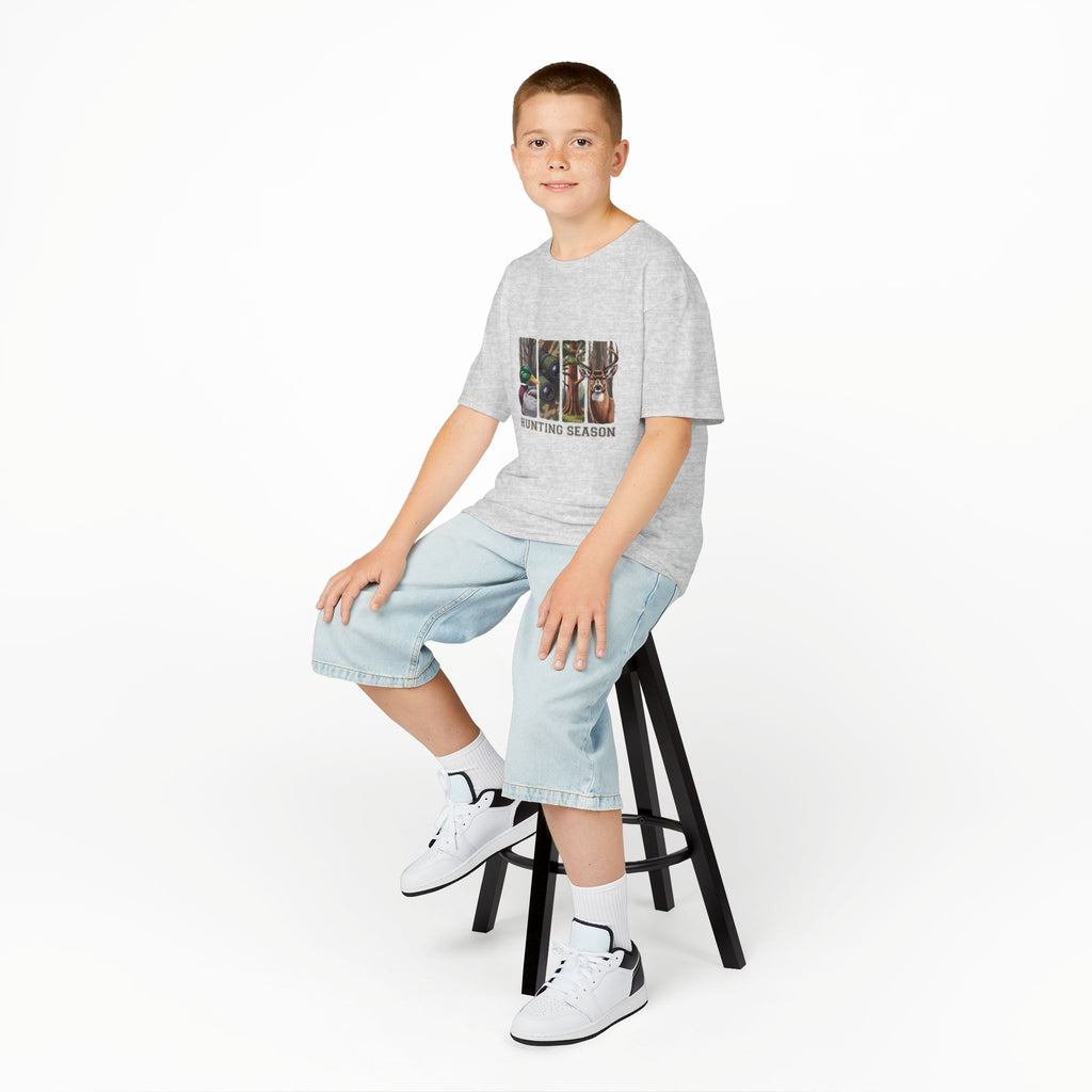 Kids Tee — 'Hunting Season' Duck & Deer Woodland Graphic