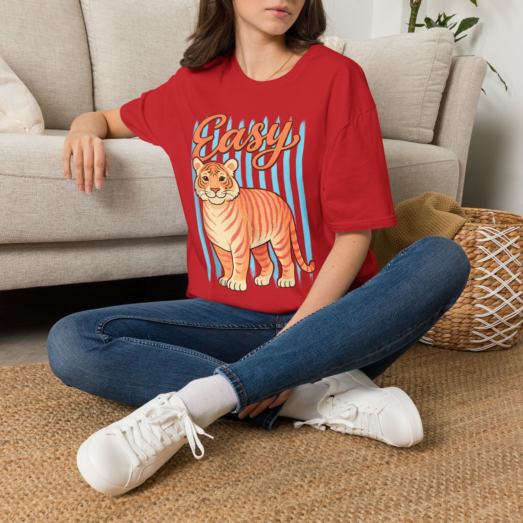 Easy Tiger T-Shirt — Retro Stripe Graphic Tee
