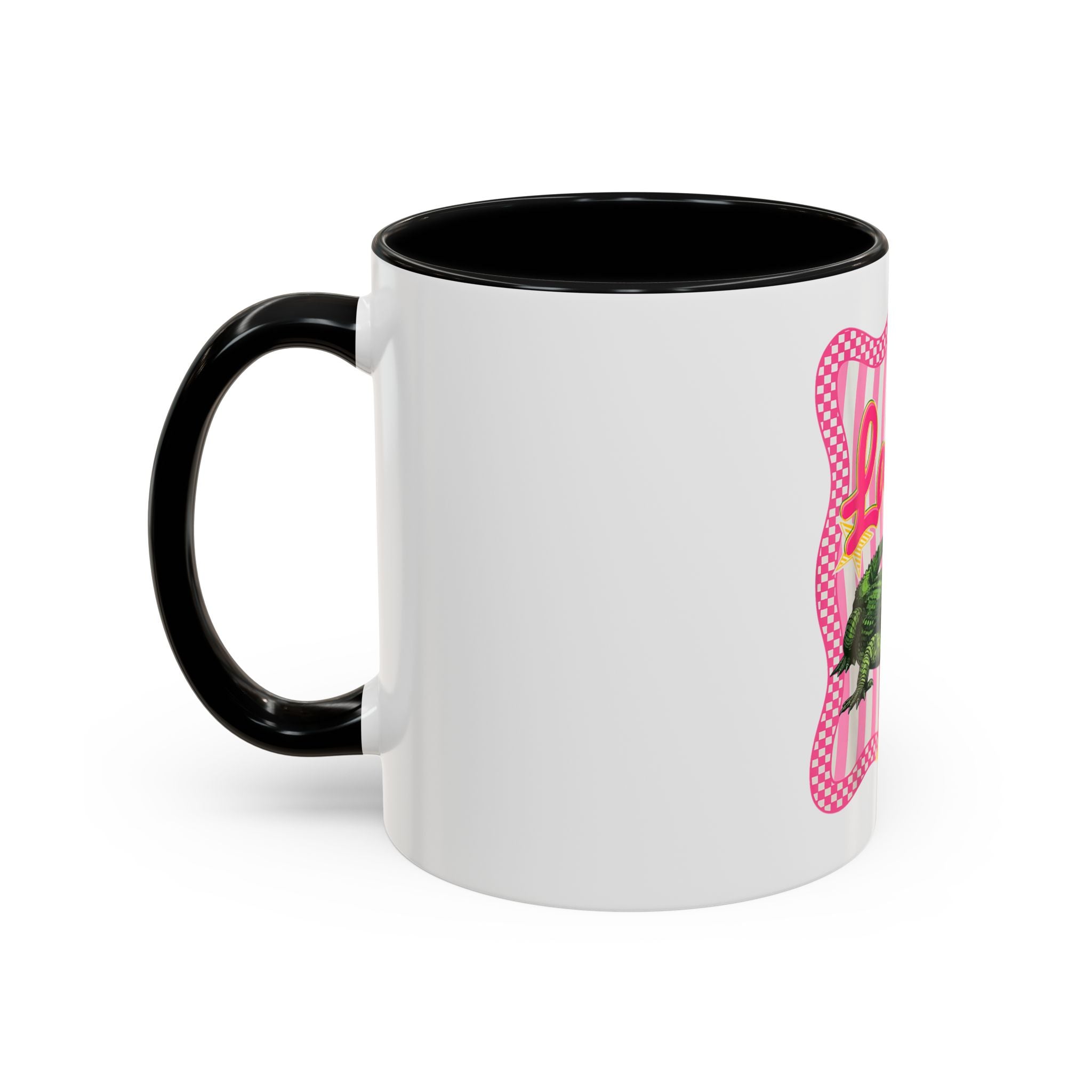 Coffee Mug - 'Later' Retro Pink Gator Accent Mug (11/15oz)