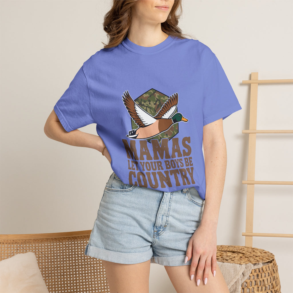 T-Shirt — “Mamas Let Your Boys Be Country” Duck Hunting Graphic Tee