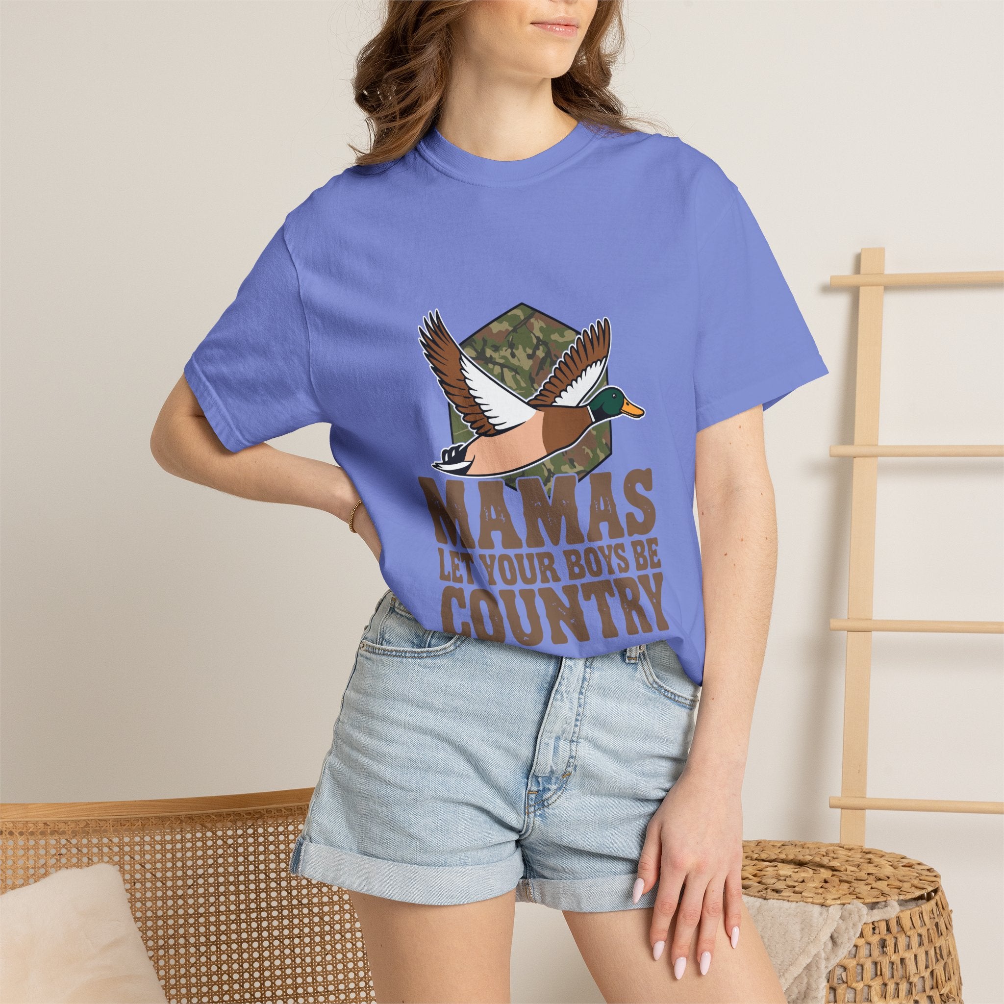 T-Shirt — “Mamas Let Your Boys Be Country” Duck Hunting Graphic Tee