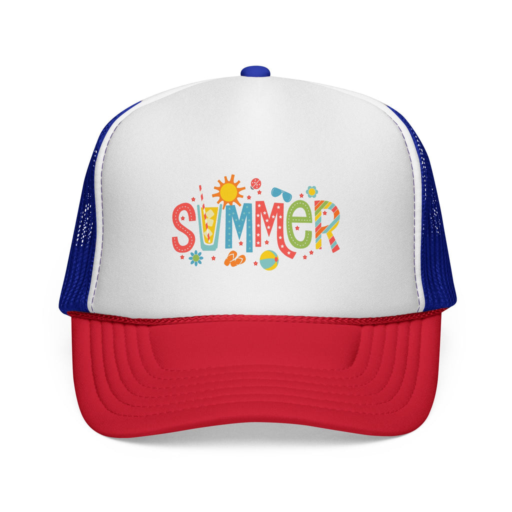 Summer Trucker Cap — Colorful Beach Vibes Hat