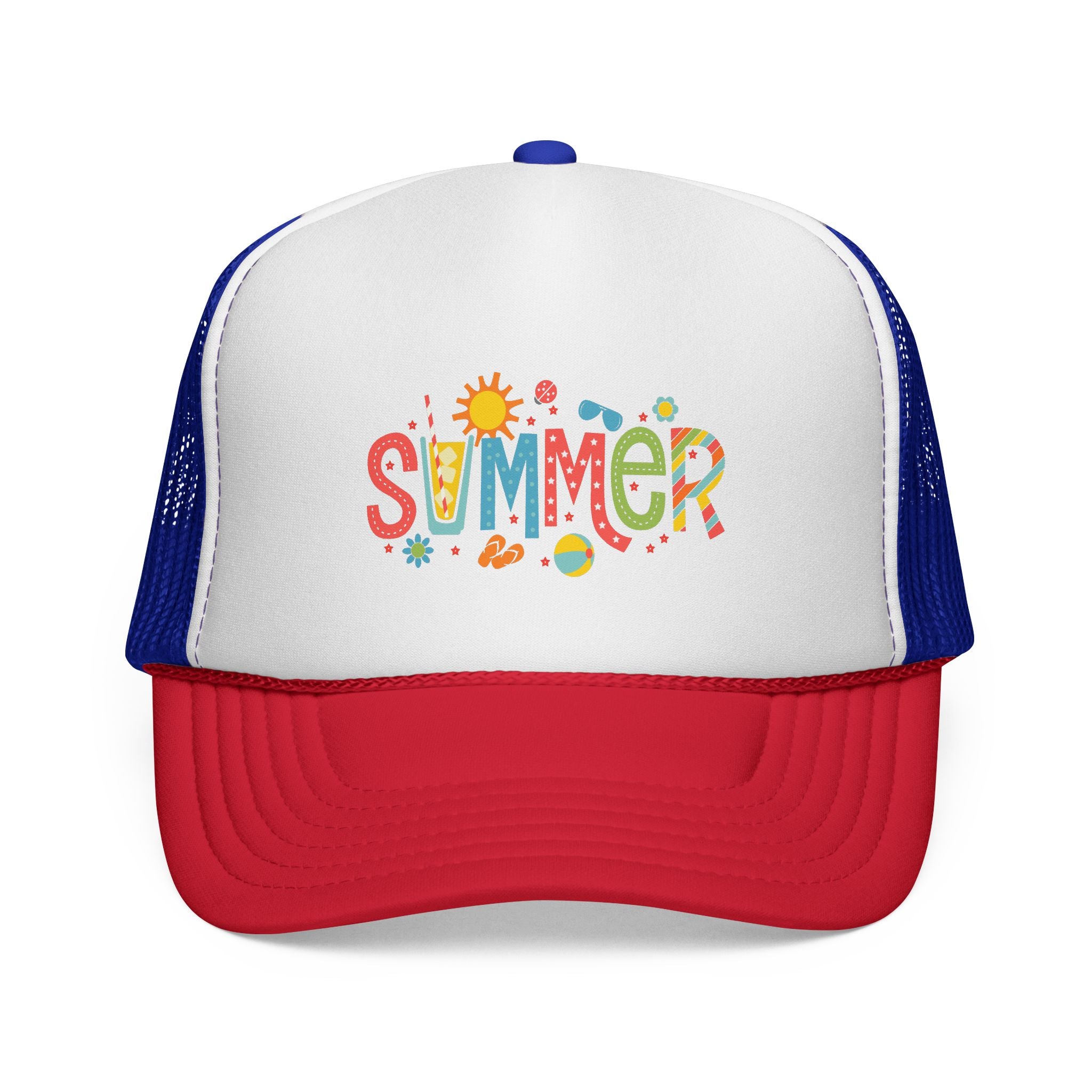 Summer Trucker Cap — Colorful Beach Vibes Hat