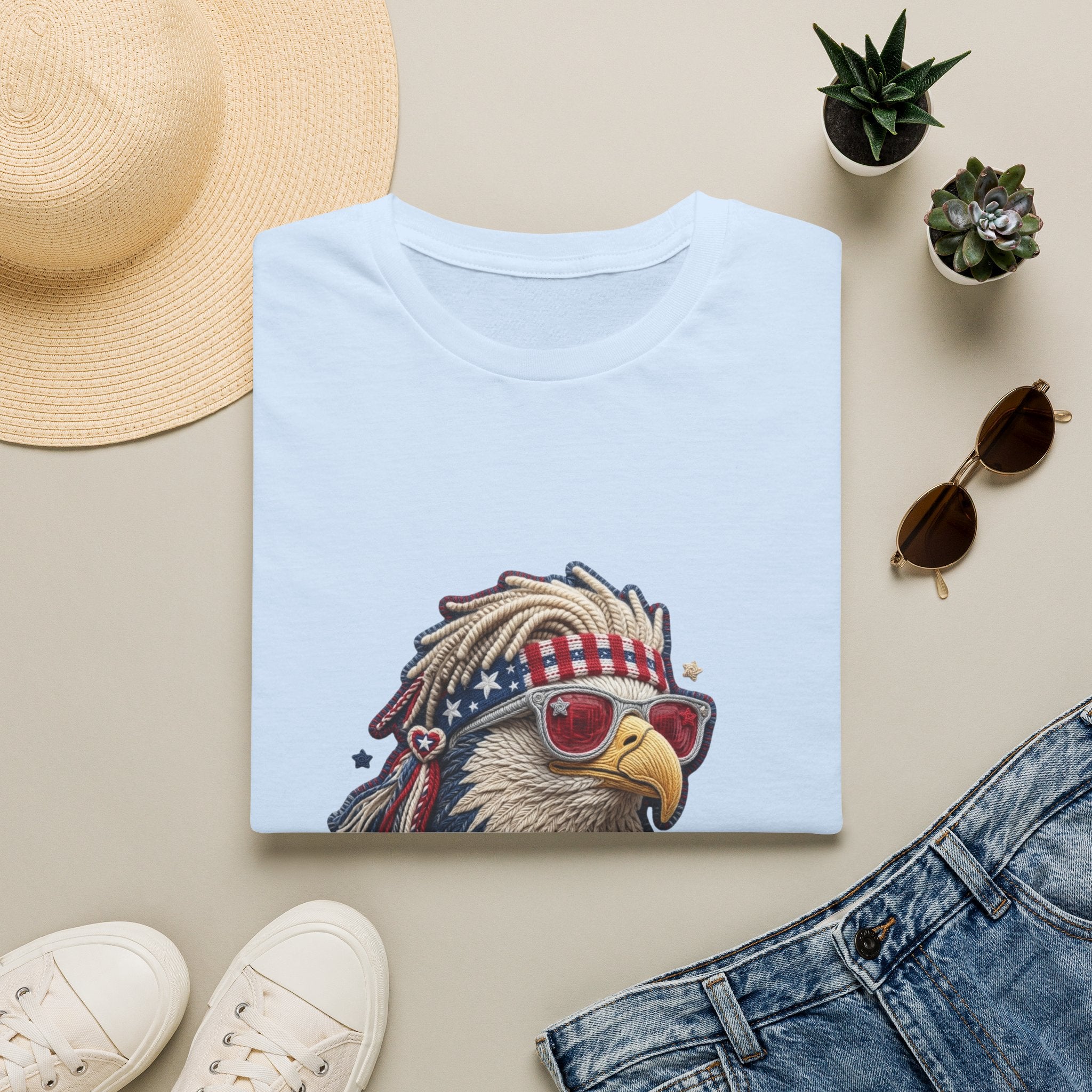 Eagle 'Merica T-Shirt — Patriotic Bald Eagle Sunglasses Tee