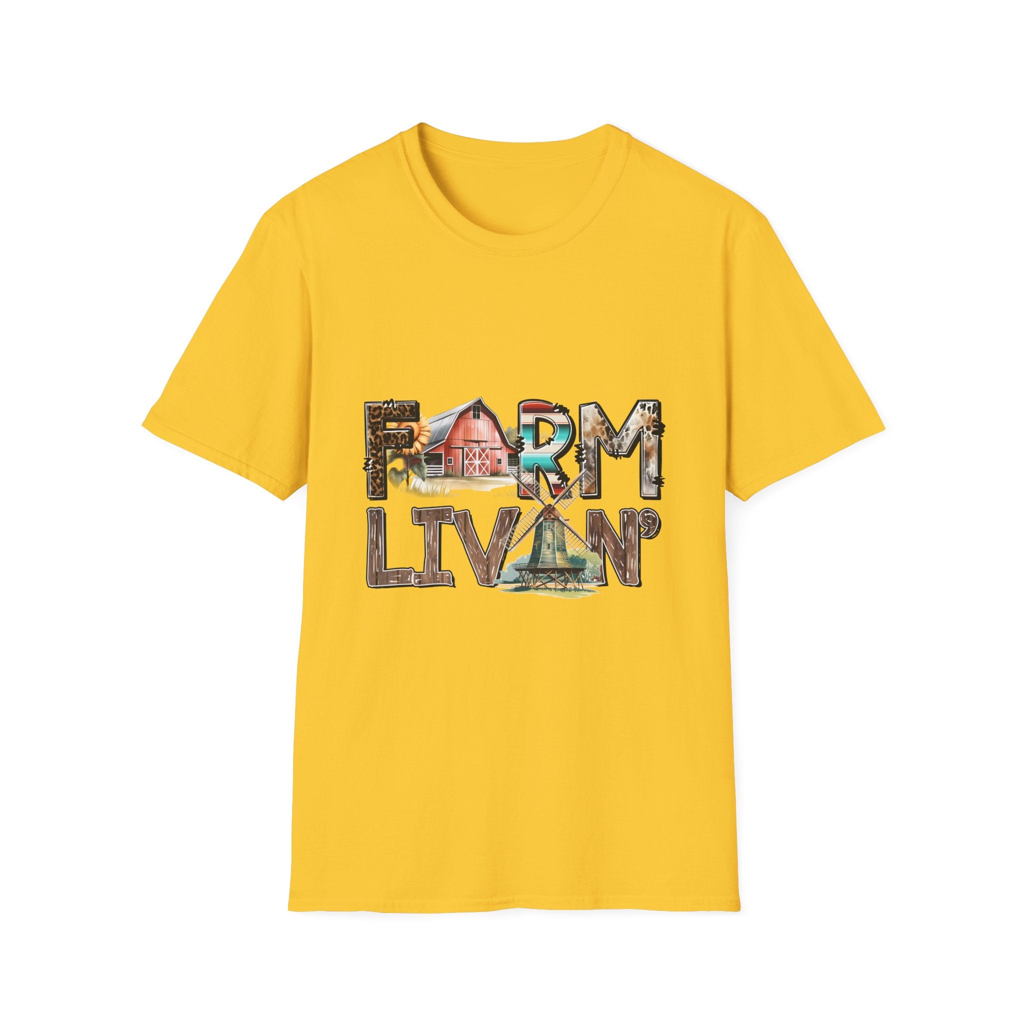 Farm Livin' Graphic T-Shirt — Rustic Barn Country Life Tee
