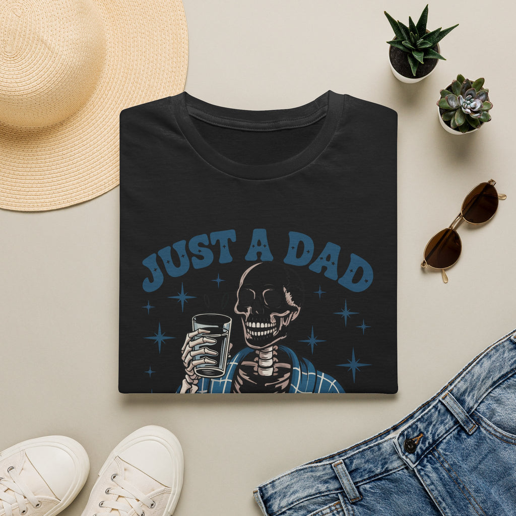 Just a Dad T-Shirt — 'Just a Dad Who Always Came Back With the Milk' Skeleton Vintage Tee