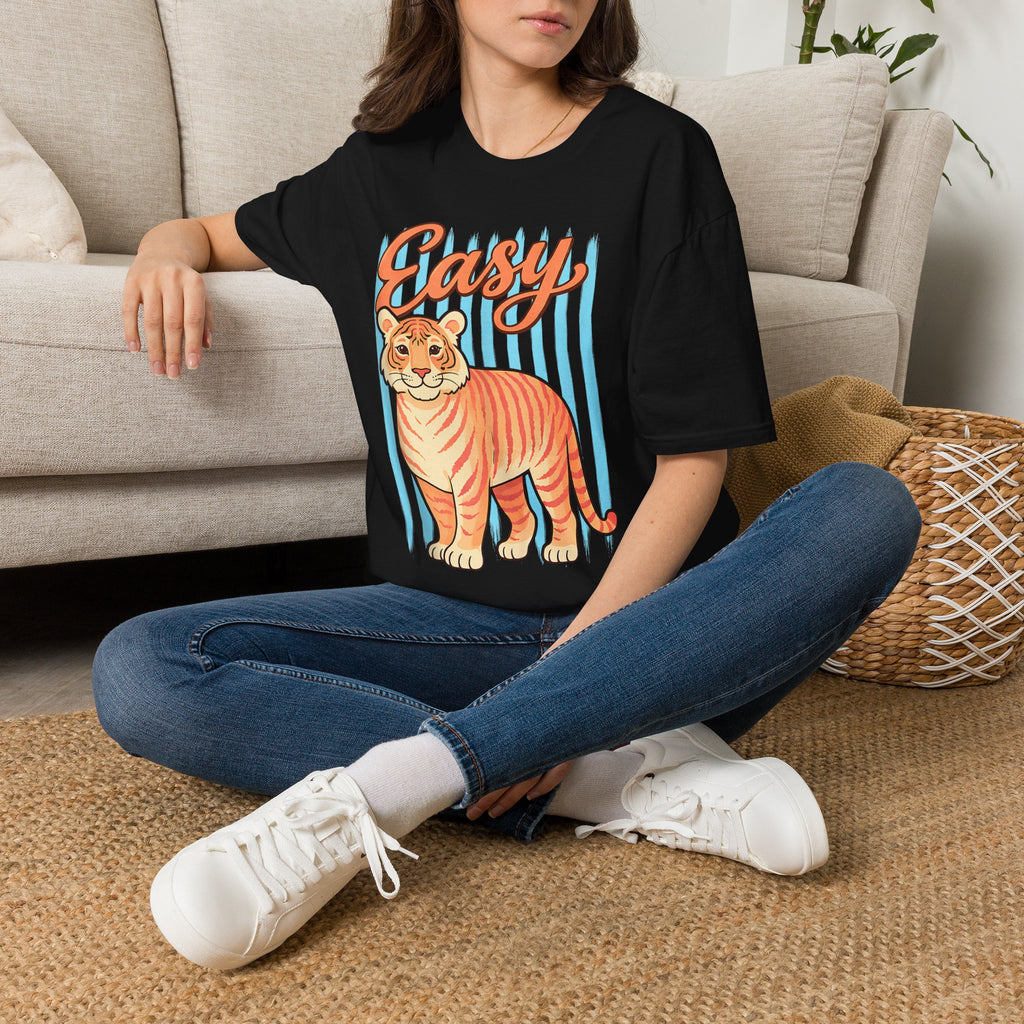 Easy Tiger T-Shirt — Retro Stripe Graphic Tee