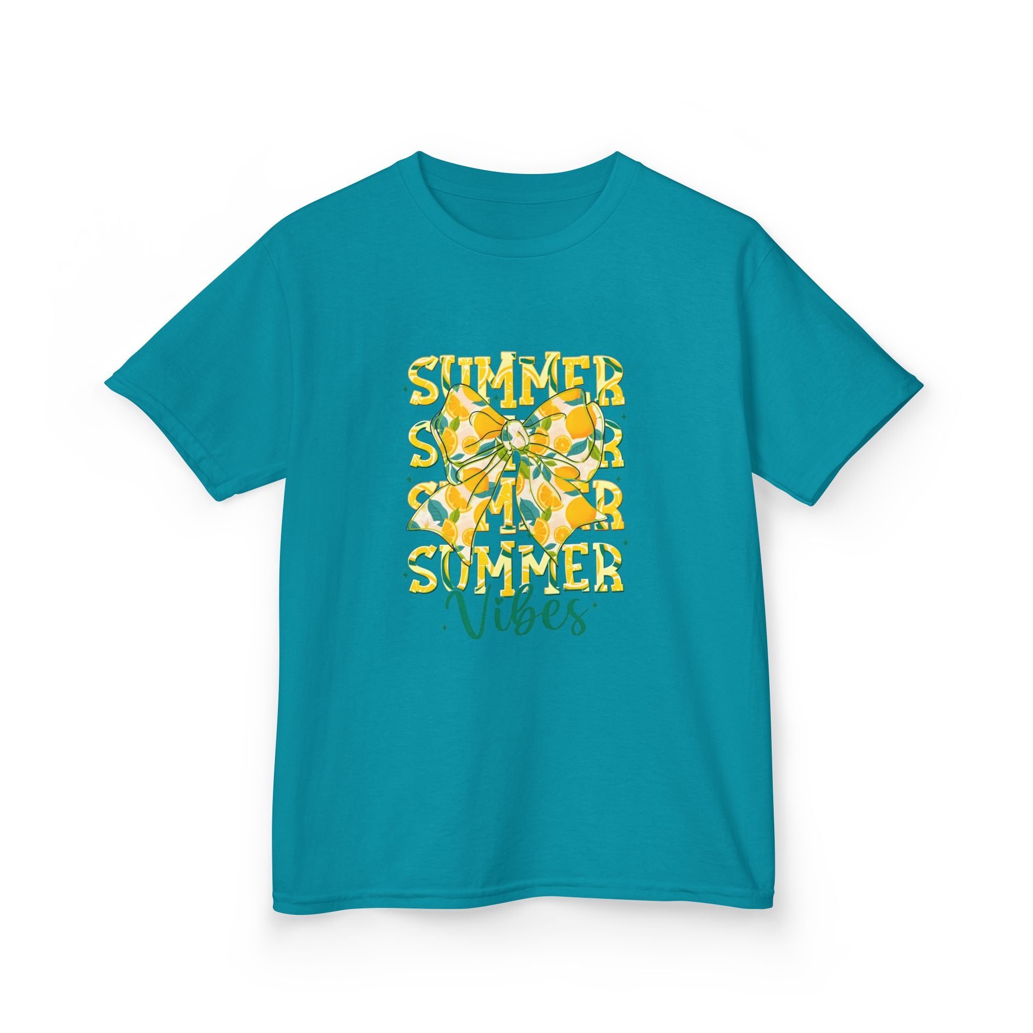 Kids Tee — "Summer Vibes" Lemon Floral Graphic