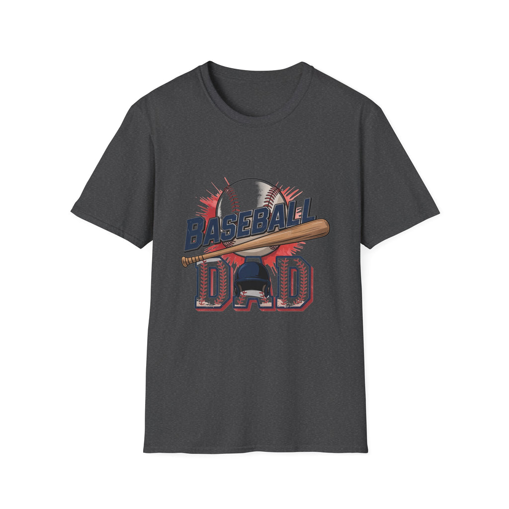 Baseball Dad T-Shirt — Vintage Baseball Ball & Bat Graphic