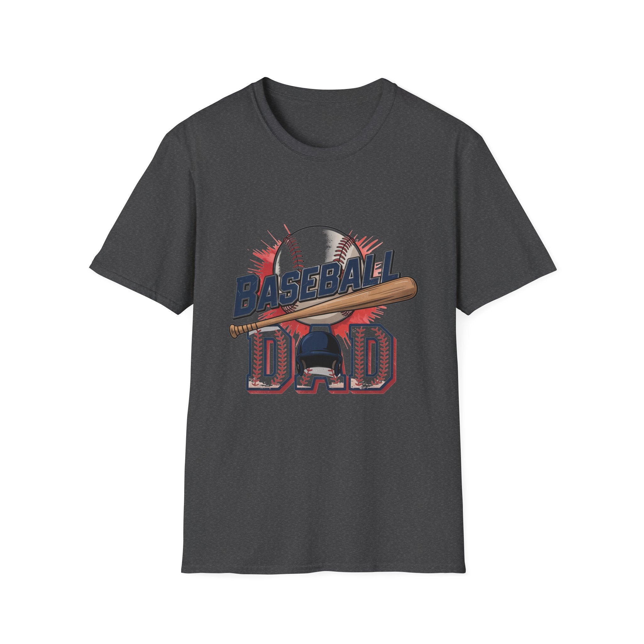 Baseball Dad T-Shirt — Vintage Baseball Ball & Bat Graphic