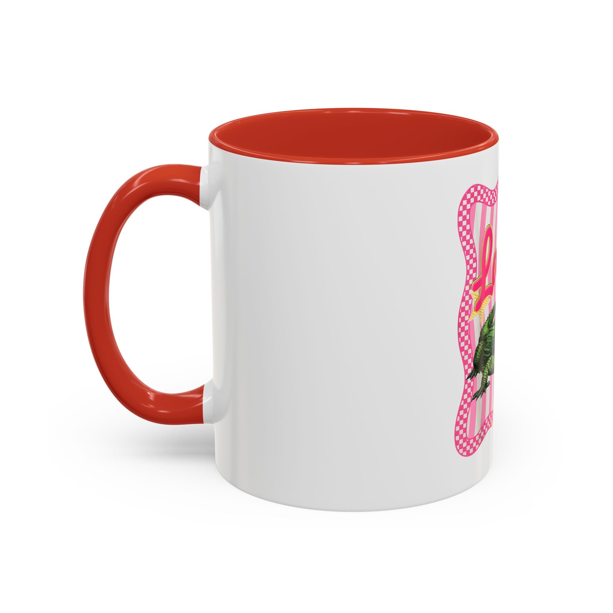 Coffee Mug - 'Later' Retro Pink Gator Accent Mug (11/15oz)