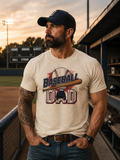 Baseball Dad T-Shirt — Vintage Baseball Ball & Bat Graphic