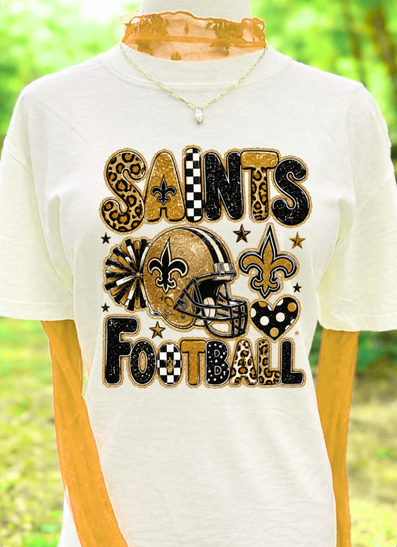 Saints Football T-Shirt — Fleur-de-Lis Game Day Tee