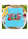 Teacher Graphic T-Shirt — Colorful Floral School Staff Appreciation Tee