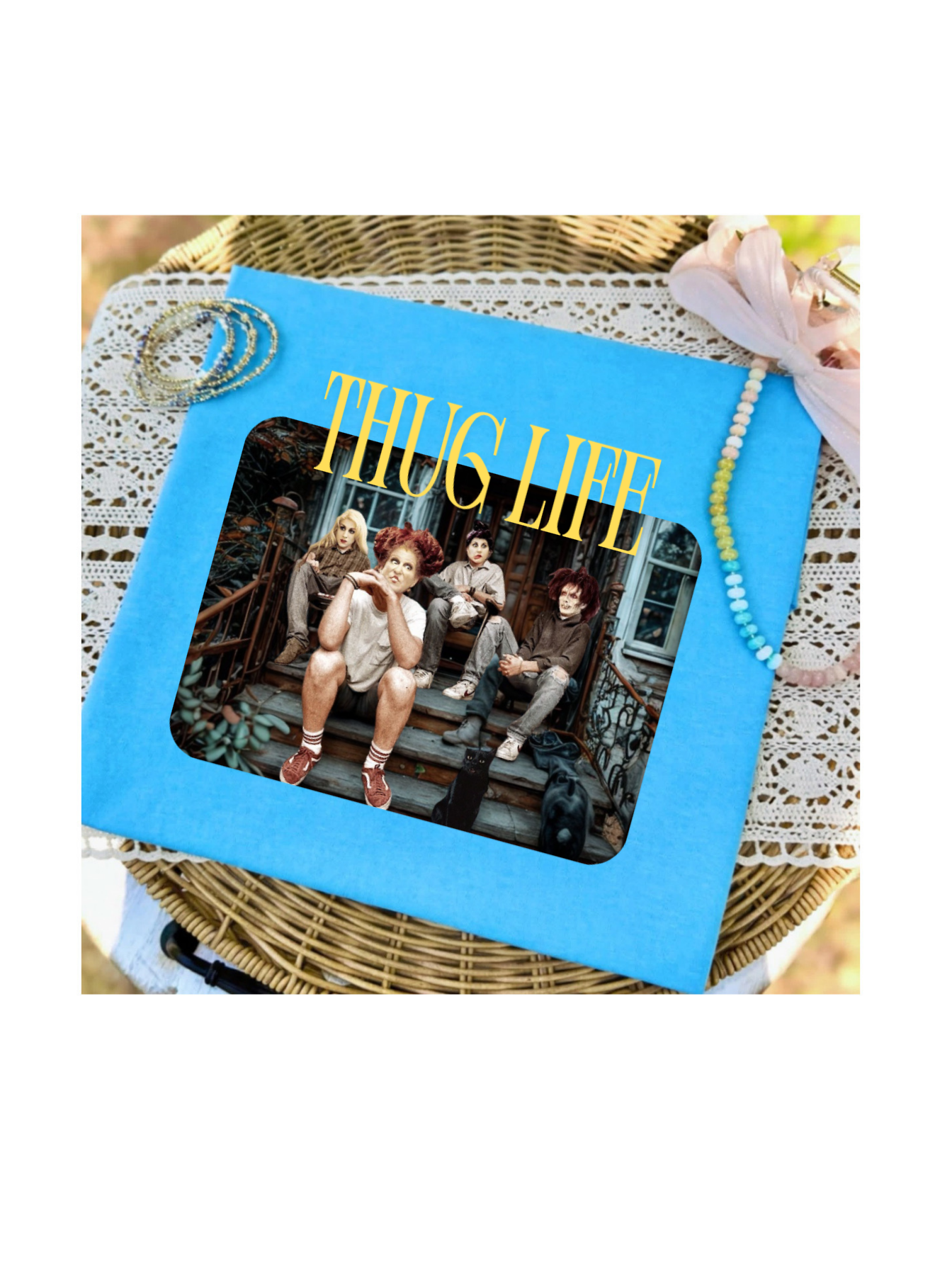 Thugs Graphic T-Shirt — Vintage Group Photo Design Hocus Pocus