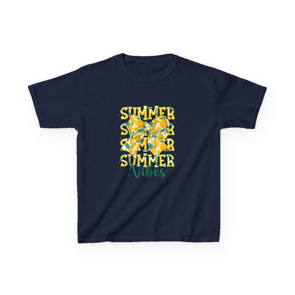 Kids Tee — "Summer Vibes" Lemon Floral Graphic