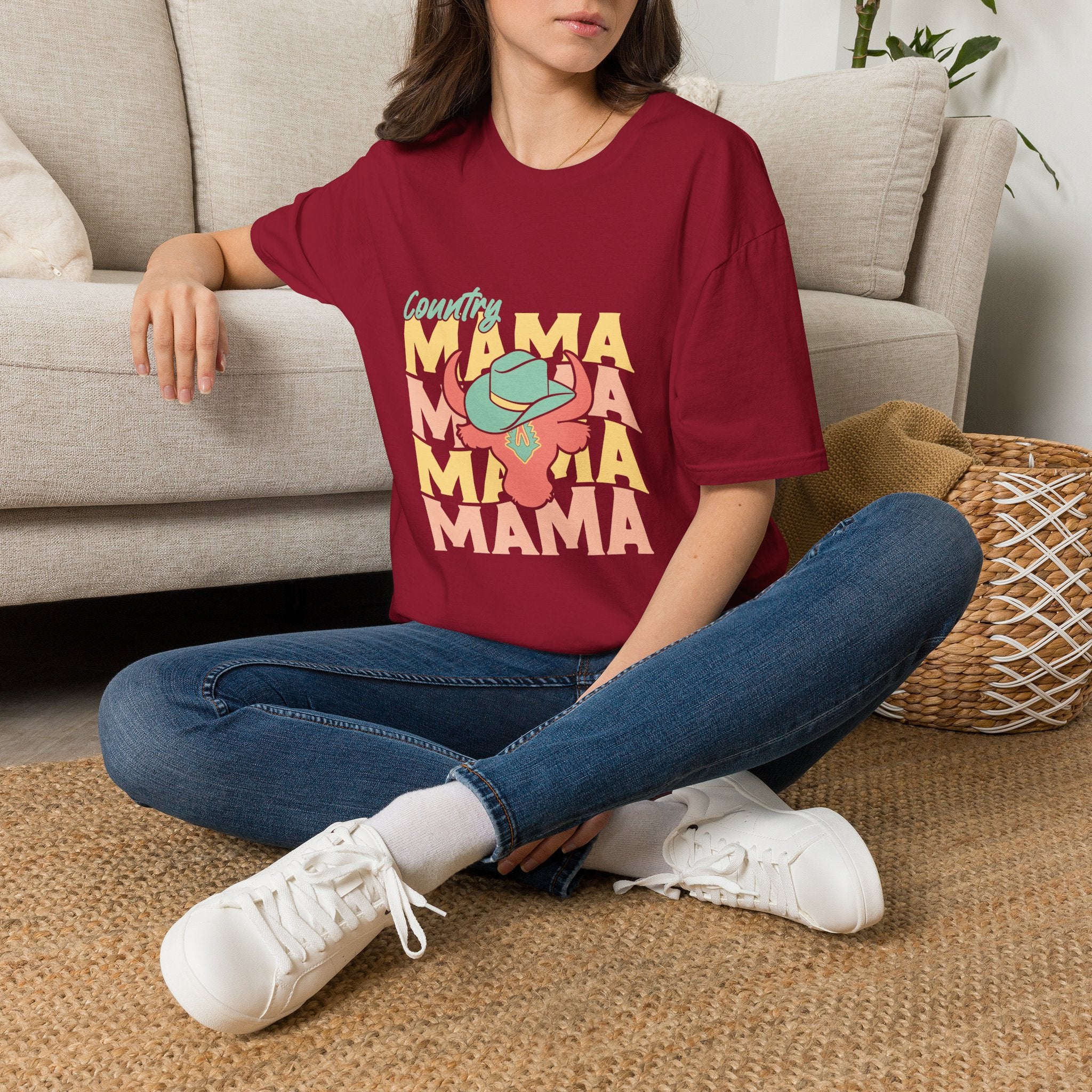 Country Mama T-Shirt — Retro Western Cowgirl Tee