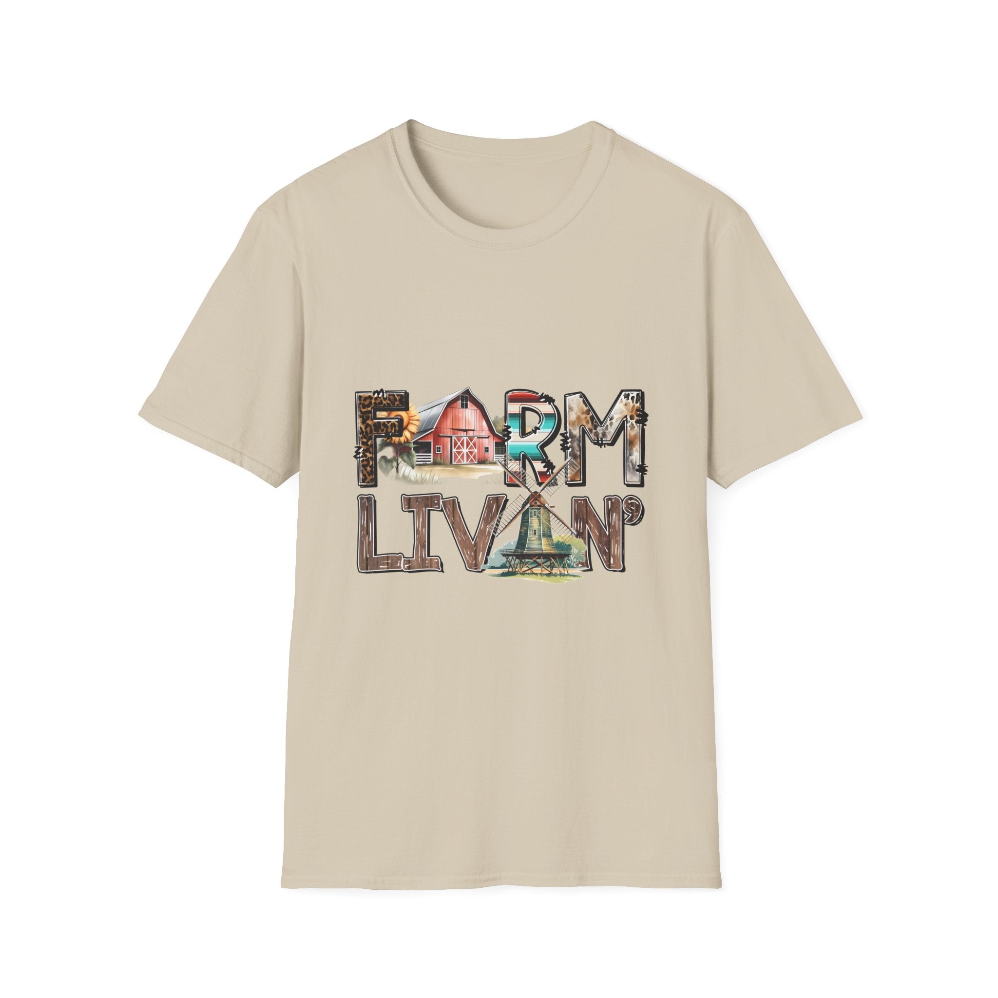 Farm Livin' Graphic T-Shirt — Rustic Barn Country Life Tee