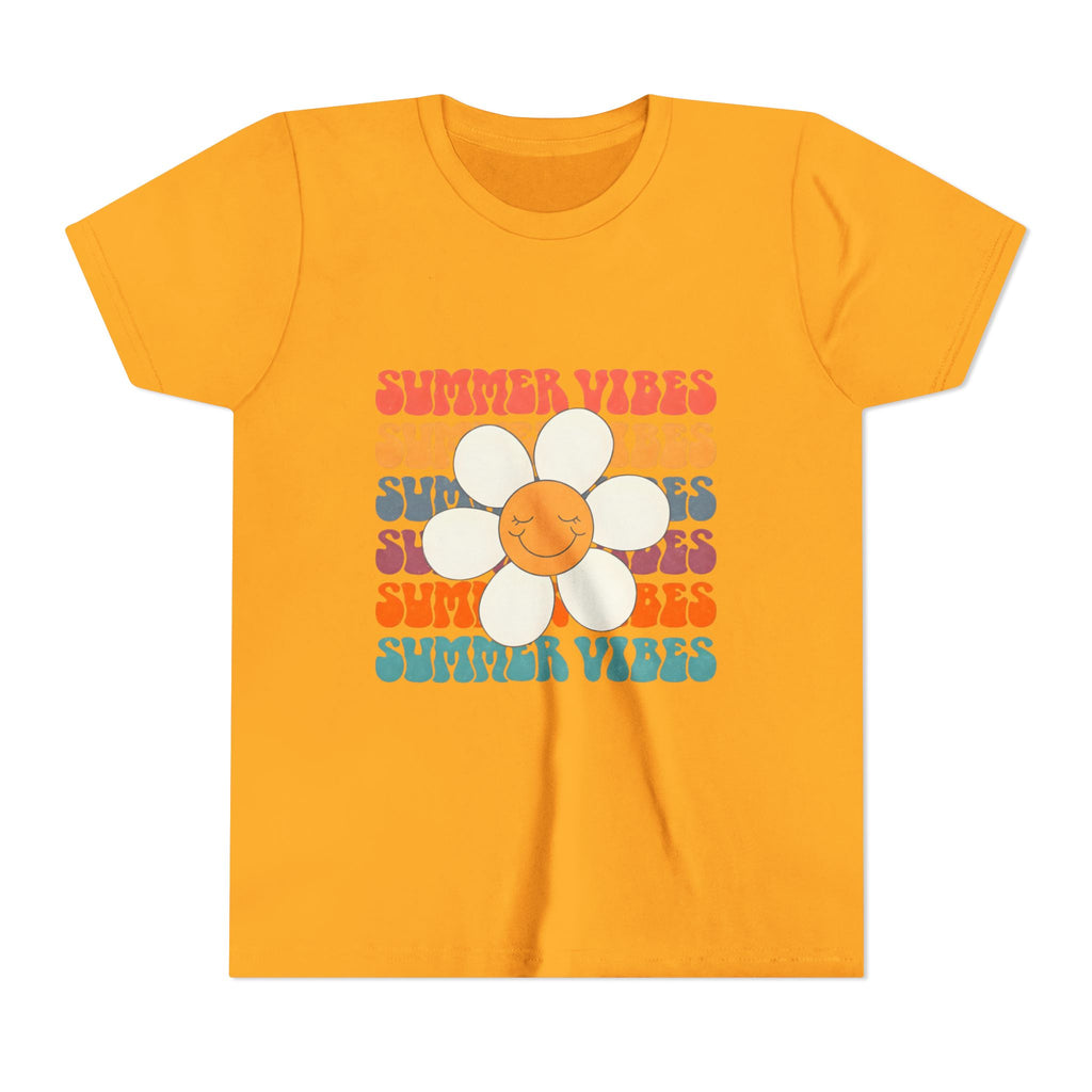 Youth Tee - "Summer Vibes" Retro Daisy Graphic