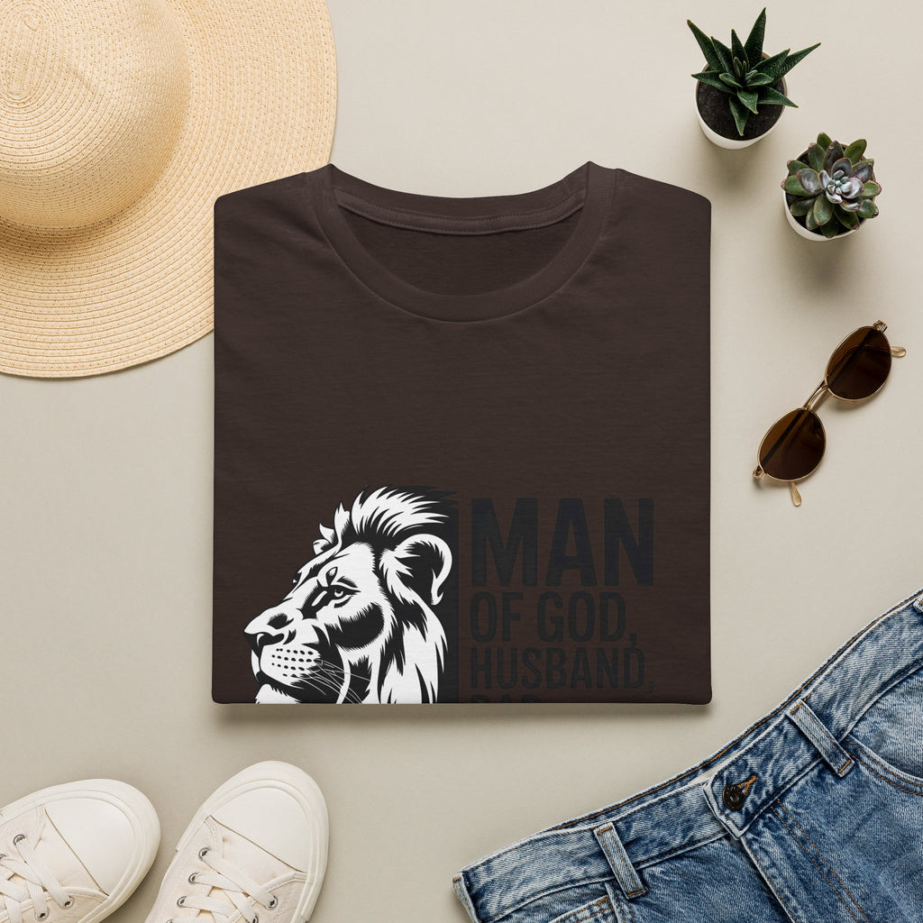 Man of God Husband Dad Protector Hero T-Shirt